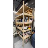 5-TIER METAL SHELVING UNIT WITH PARTICLE BOARD SHELVES INFORMATION: CONTENTS NOT INCLUDED SIZE: 60"X