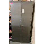 2-DOOR METAL CABINET INFORMATION: CONTENTS NOT INCLUDED SIZE: 36"X18"X78" QTY: 1