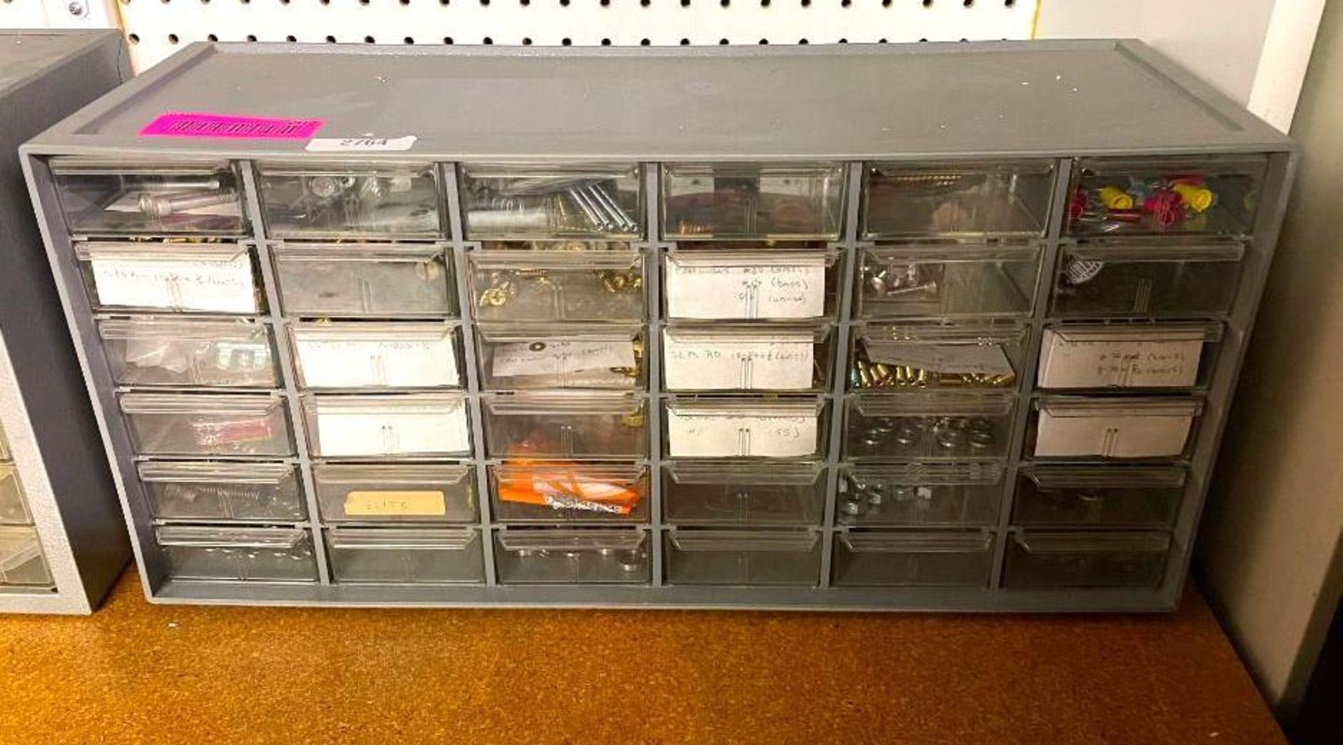 36-DRAWER HARDWARE ORGANIZER WITH CONTENTS INFORMATION: MISC. NUTS AND BOLTS QTY: 1