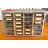 24-DRAWER HARDWARE ORGANIZER WITH CONTENTS INFORMATION: ELECTRICAL PARTS QTY: 1