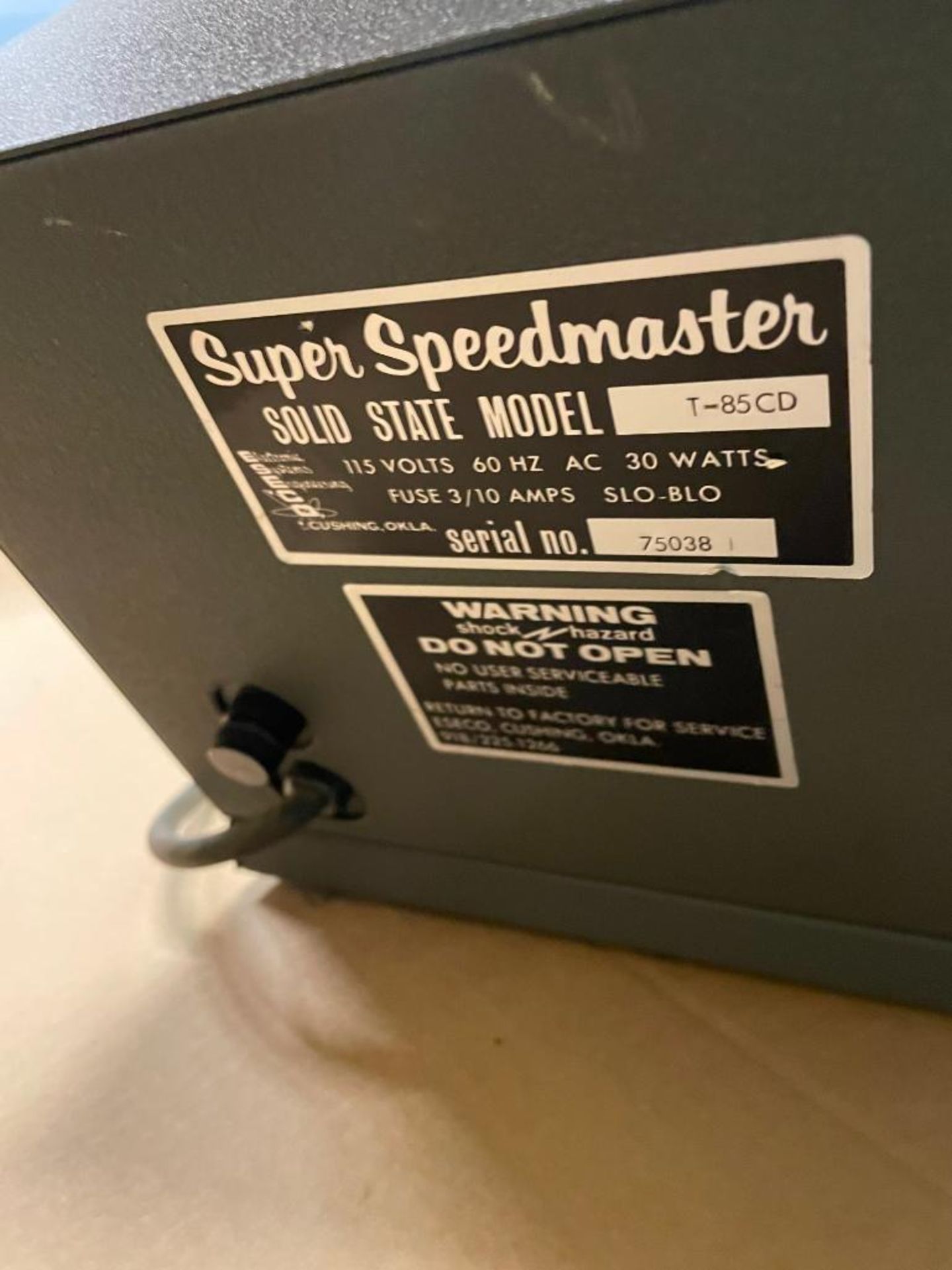 SUPER SPEEDMATER DENSITOMETER BRAND/MODEL: ELECTRONIC SYSTEMS ENGINEERING QTY: 1 - Image 10 of 10