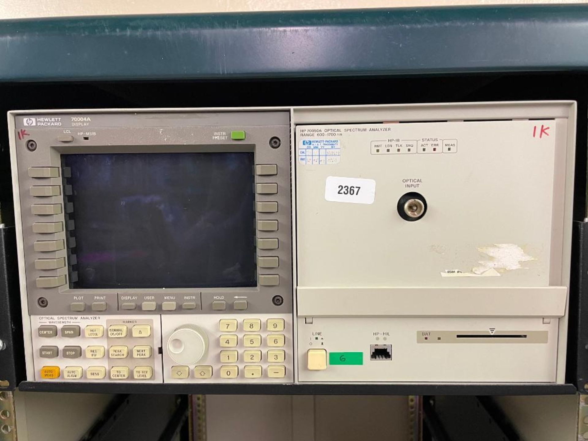 OPTICAL SPECTRUM ANALYZER WITH CART BRAND/MODEL: HP 70950A RETAIL$: $812 ORIGINAL RETAIL QTY: 1 - Image 9 of 13