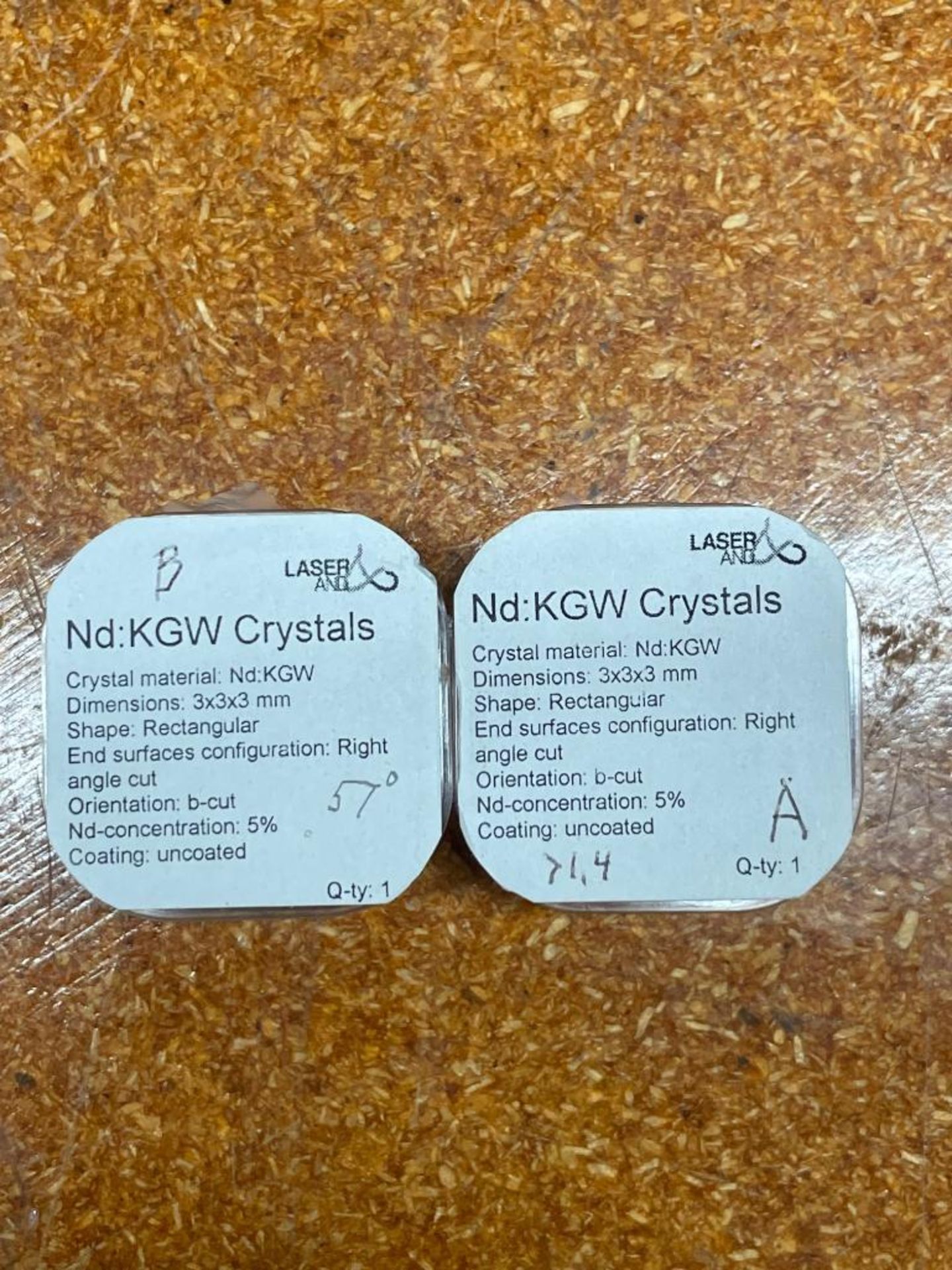 (2) Nd:KGW LASER CRYSTALS FOR DIODE PUMPED MICROLASERS BRAND/MODEL: LASERAND INFORMATION: B-CUT, 5% - Image 4 of 4