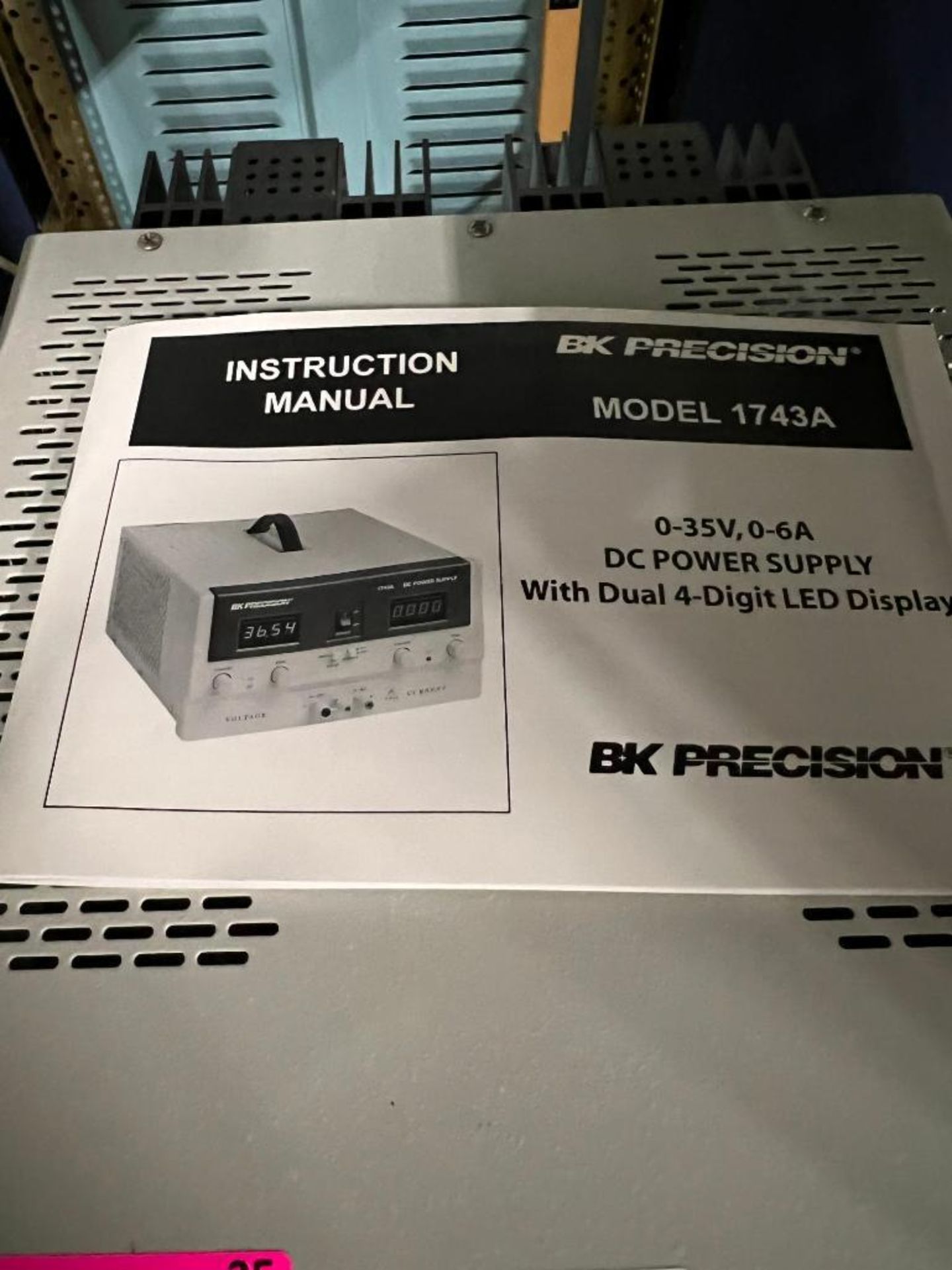 BK PRECISION 1743A 4-DIGIT DISPLAY DC POWER SUPPLY BRAND/MODEL: BK PRECISION 1743A RETAIL$: 0-35, 0- - Image 8 of 8