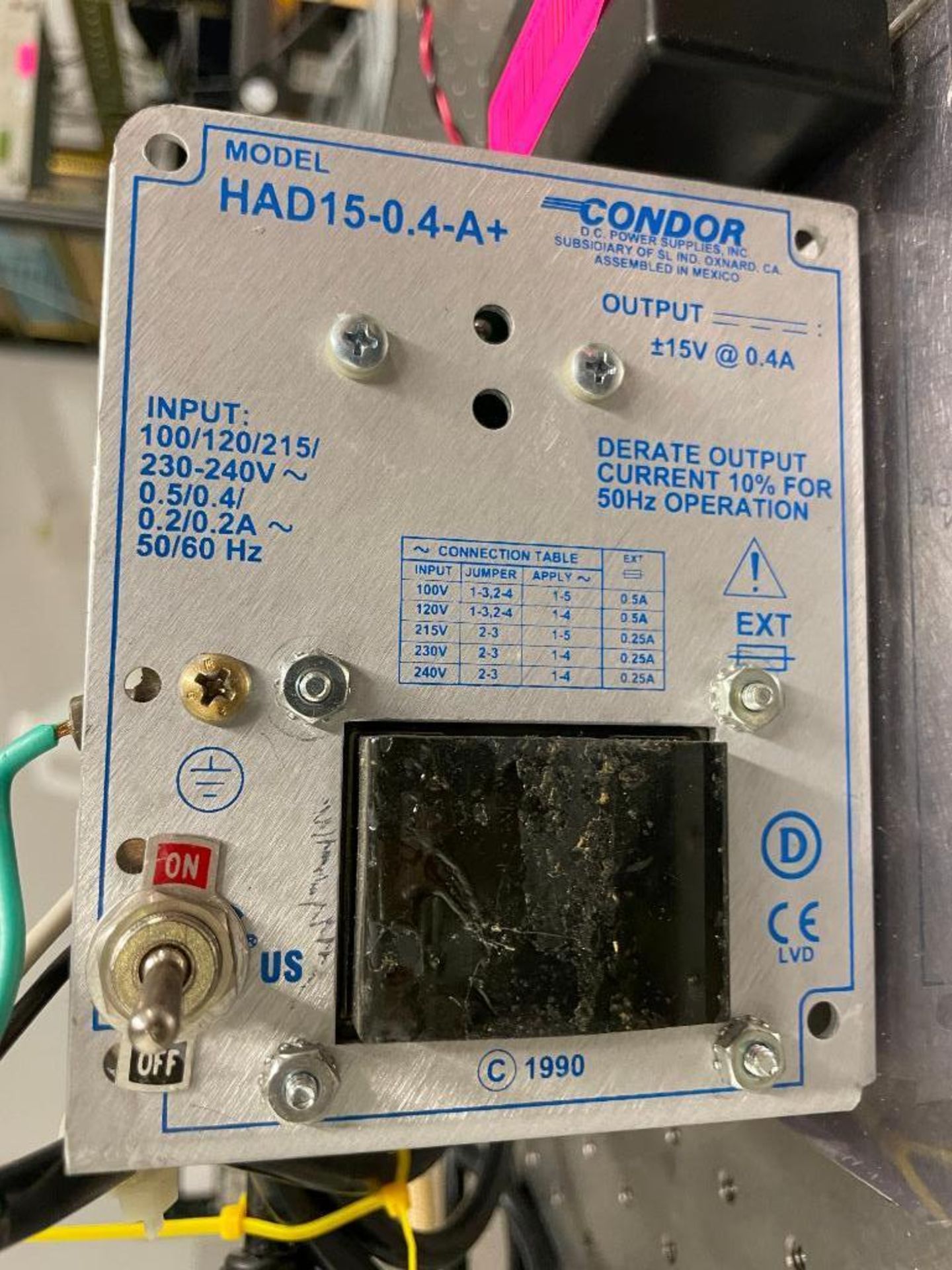 DC POWER SUPPLY BRAND/MODEL: CONDOR HAD15-0.4A+ QTY: 1 - Image 2 of 2