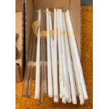 (20) PRECISION HOLLOW GLASS RODS SIZE: 12" QTY: 1