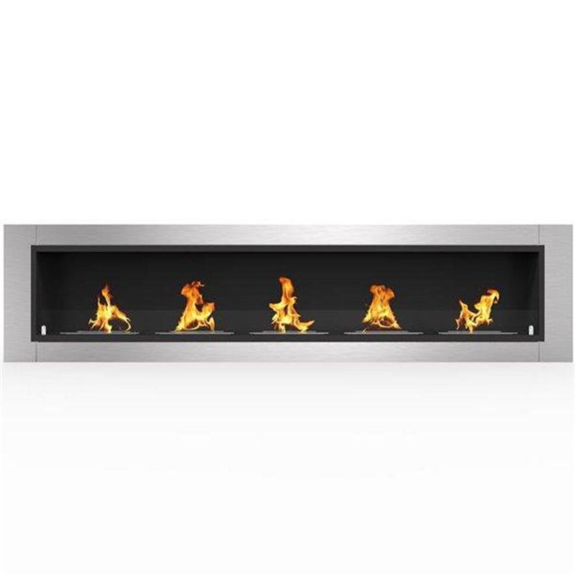 DESCRIPTION: 71" CAMBRIDGE VENTLESS BUILT-IN RECESSED BIO ETHANOL WALL MOUNTED FIREPLACE (NEW) BRAND