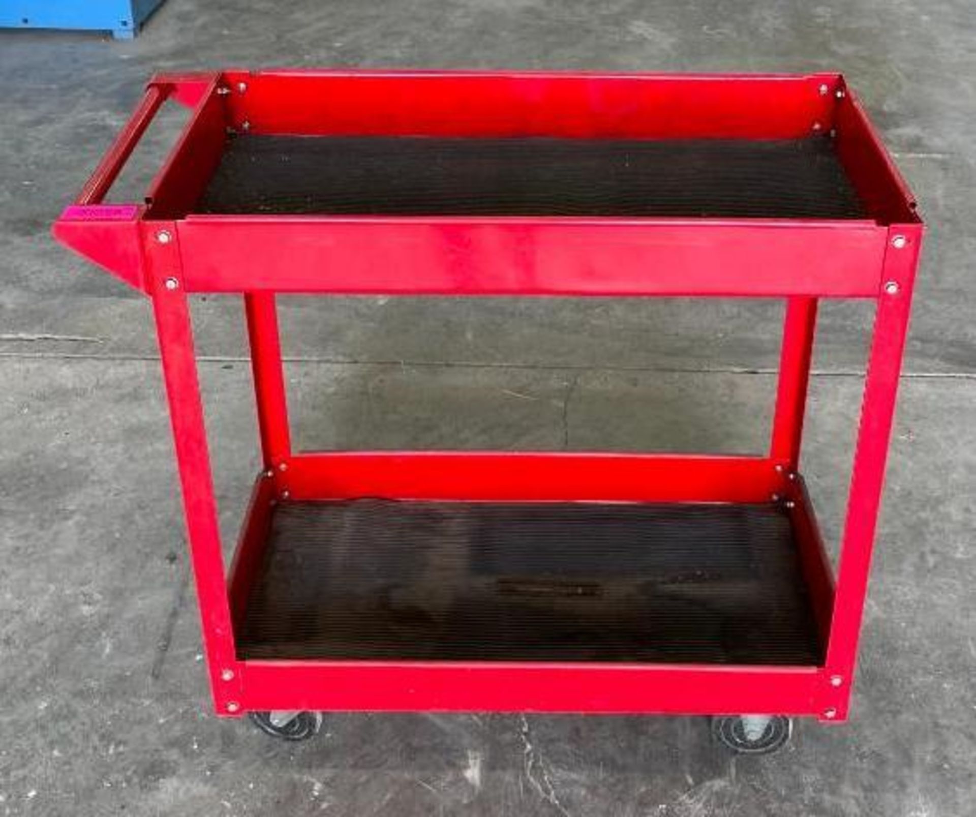 DESCRIPTION: 2-TIER METAL UTILITY CART SIZE: 30"X16"X32" QTY: 1