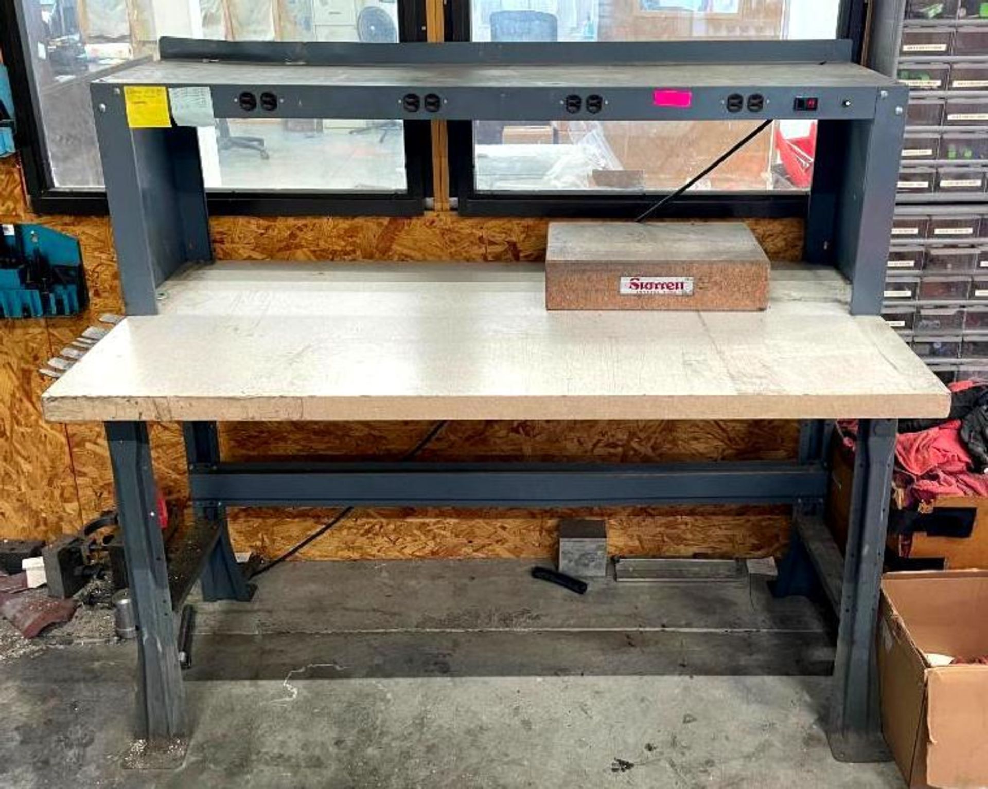 DESCRIPTION: 5' WORK TABLE WITH ELECTRICAL HOOKUP RISER INFORMATION: CONTENTS NOT INCLUDED SIZE: 60"