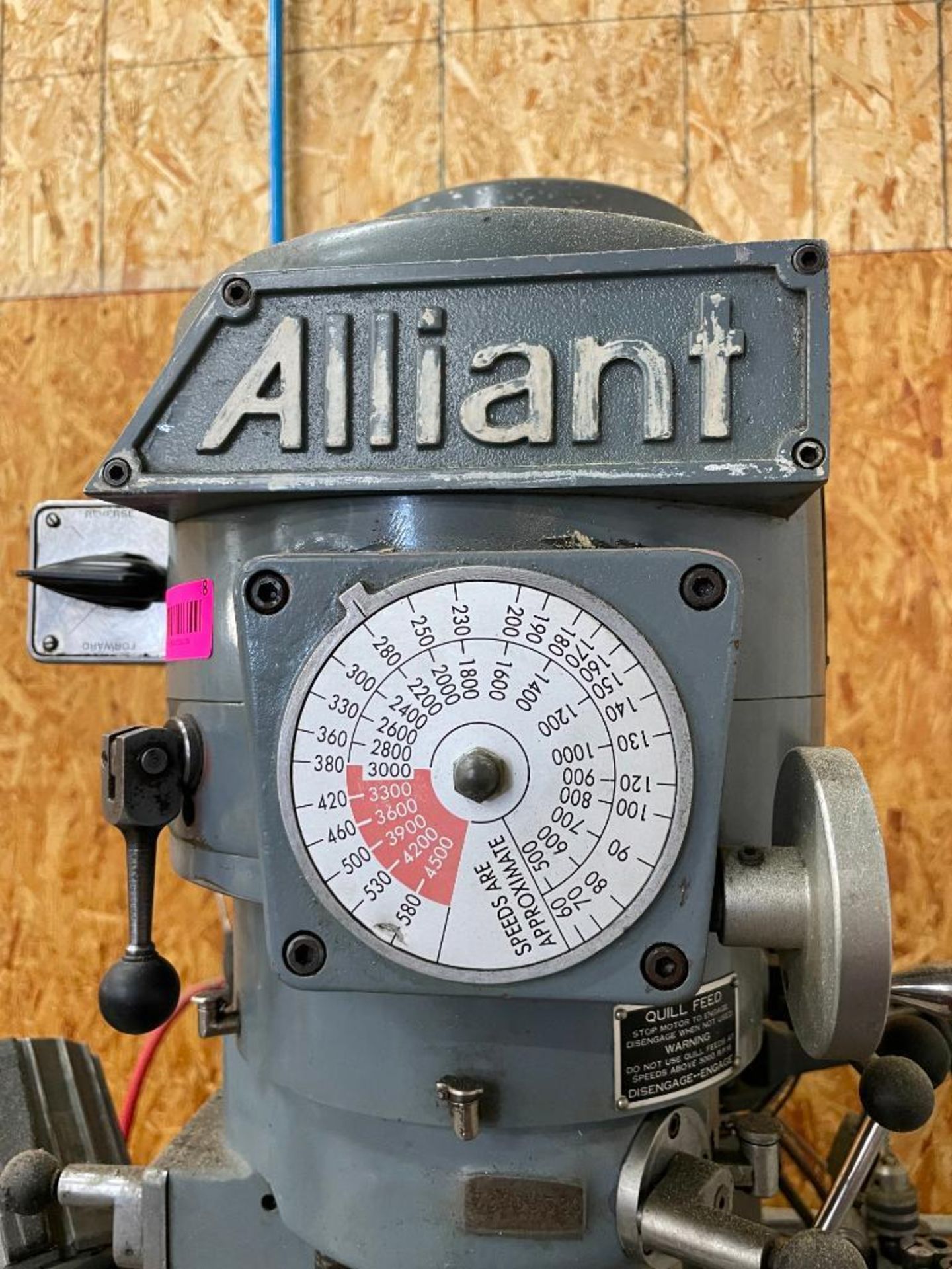 DESCRIPTION: ALLIANT TMV VERTICAL MILL BRAND/MODEL: ALLIANT 1-1/2 TMV INFORMATION: 2 HP, 3 PHASE, 22 - Image 11 of 21