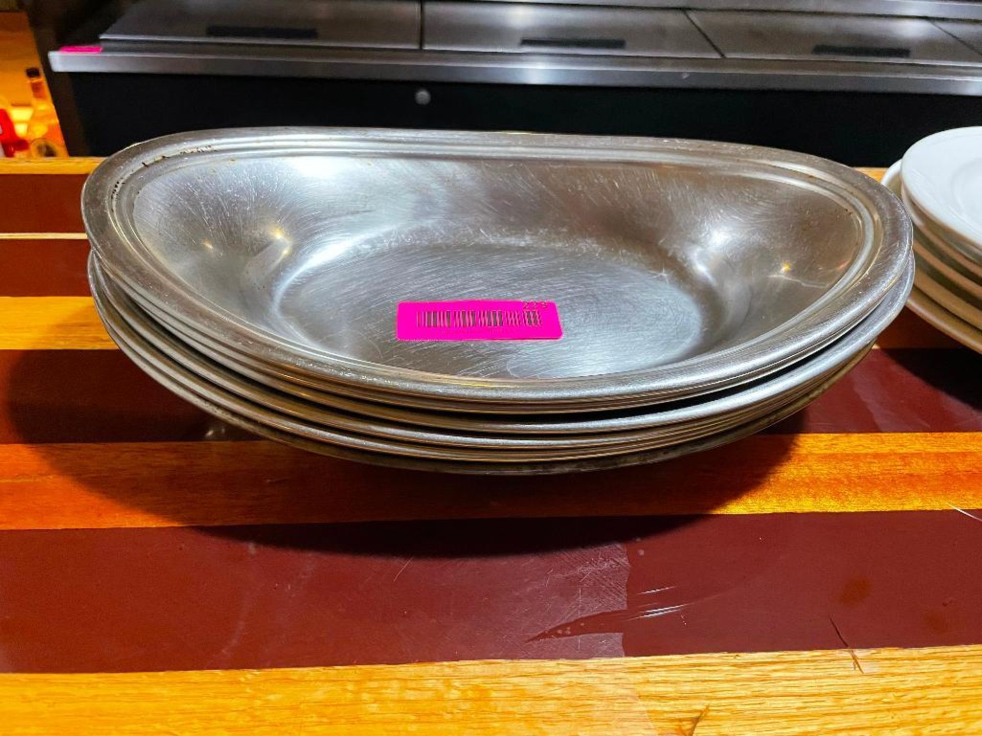 DESCRIPTION: (12) 12" STAINLESS PASTA BOWLS SIZE 12" LOCATION: BAR THIS LOT IS: SOLD BY THE PIECE QT - Image 2 of 4