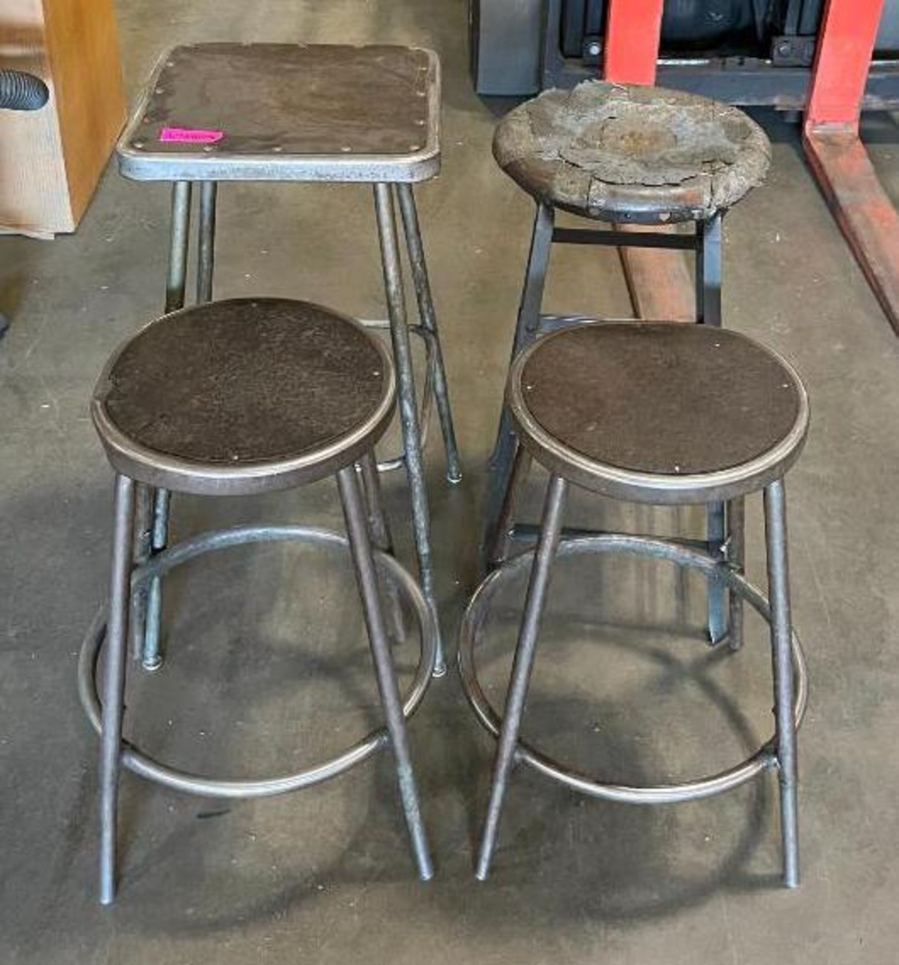 (4) ASSORTED SHOP STOOLS LOCATION: WAREHOUSE QTY: 4