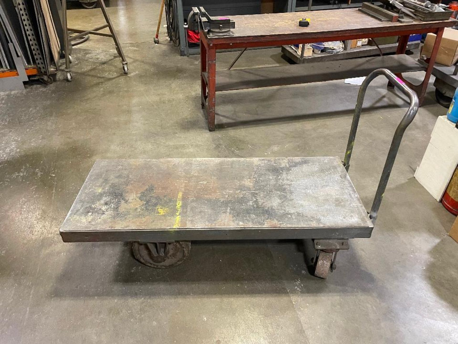 INDUSTRIAL PLATFORM CART W/ HEAVY DUTY CASTERS SIZE: 60" X 24" QTY: 1 - Image 2 of 6