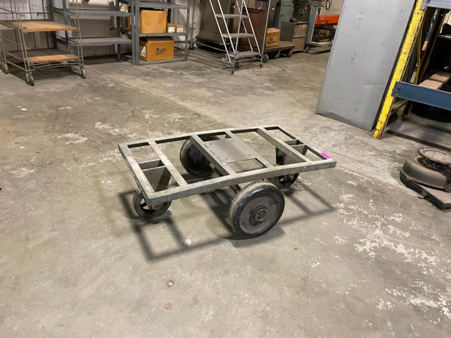 STEEL CART FRAME W/ HEAVY DUTY CASTERS SIZE: 42" X 24" QTY: 1 - Image 2 of 8