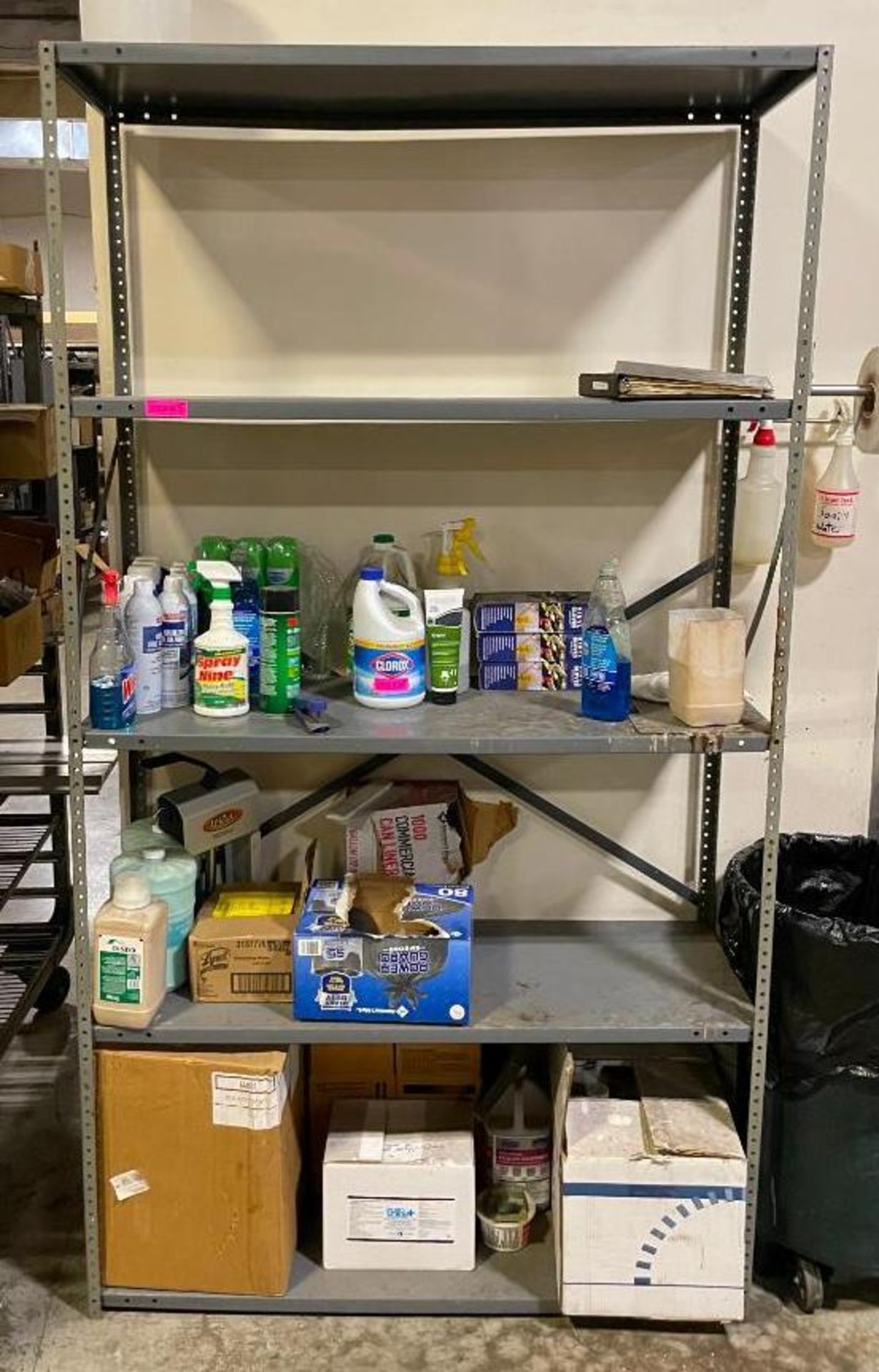 5-TIER METAL SHELVING UNIT INFORMATION: CONTENTS NOT INCLUDED SIZE: 48"X18"X87" LOCATION: WAREHOUSE