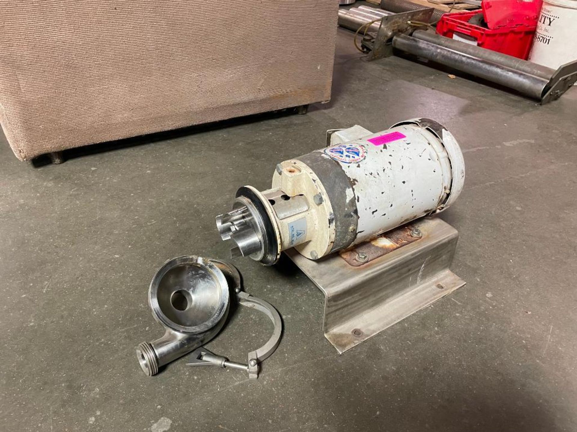APV STAINLESS STEEL CENTRIFUGAL PUMP W/ 2HP MOTOR QTY: 1 - Image 5 of 20