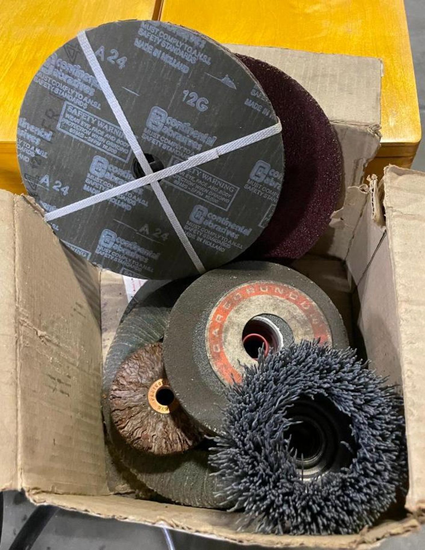 ASSORTED ABRASIVES AS SHOWN LOCATION: WAREHOUSE QTY: 1