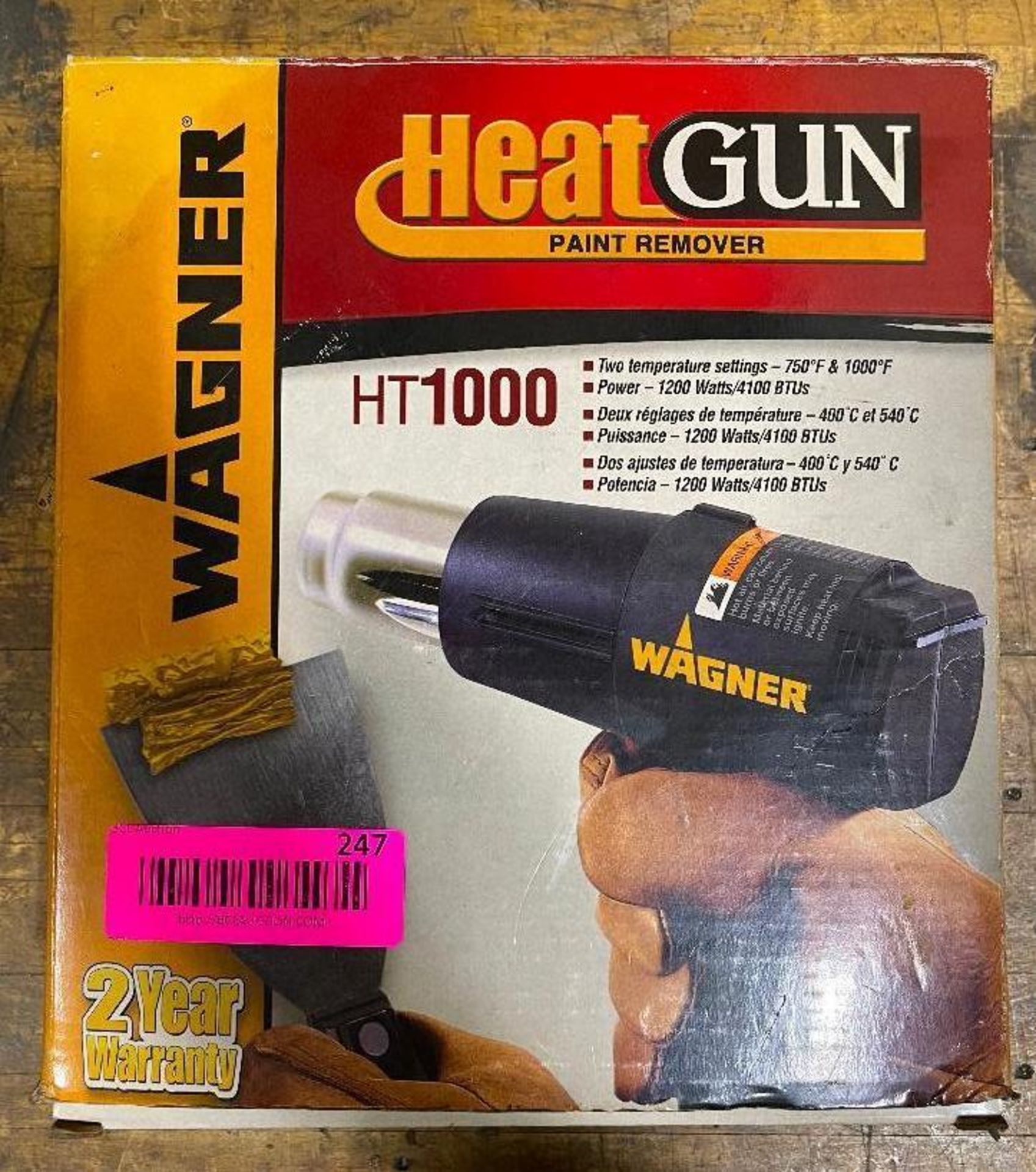 WAGNER 4,100 BTU HEAT GUN BRAND/MODEL: WAGNER HT1000 INFORMATION: NEW IN BOX QTY: 1 - Image 2 of 5