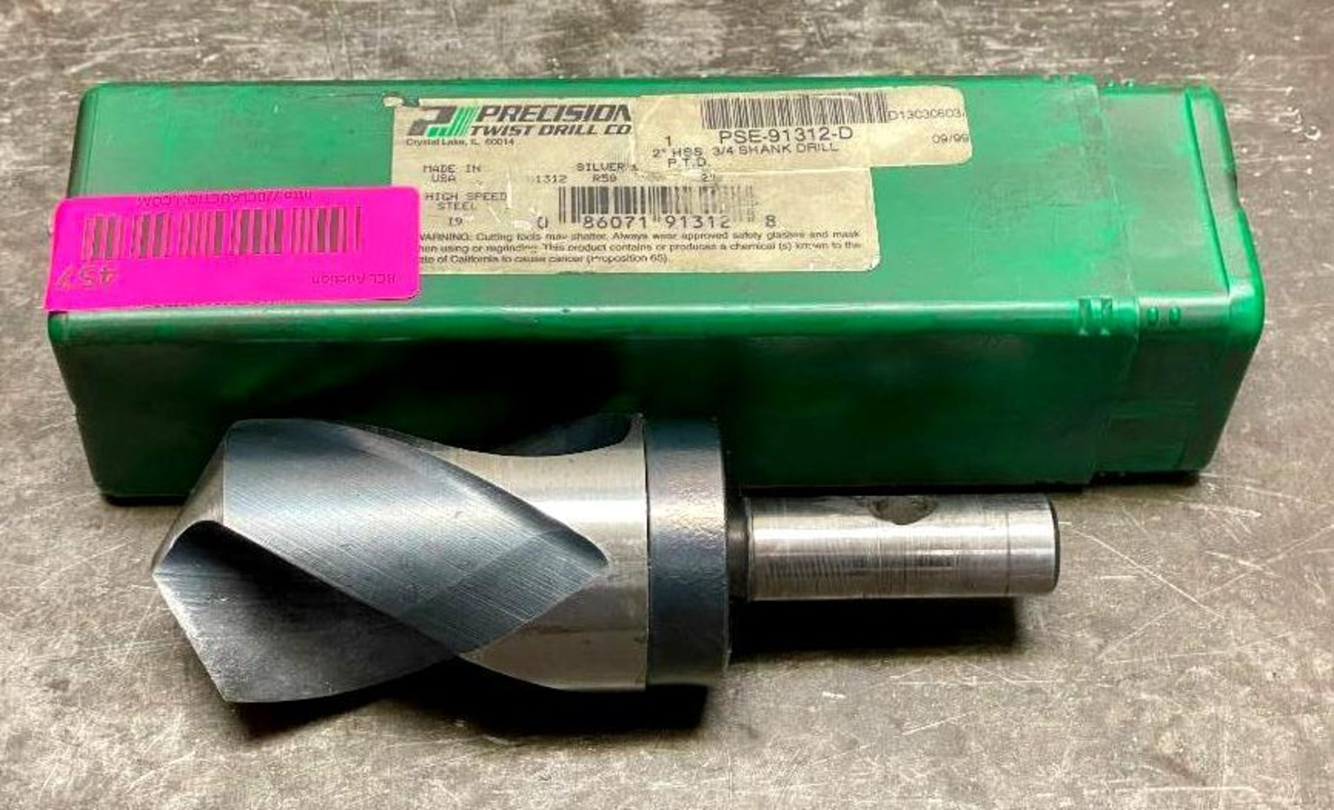 3/4" SHANK DRILL BRAND/MODEL: PRECISION PSE-91312-D SIZE: 2" HSS LOCATION: WAREHOUSE QTY: 1