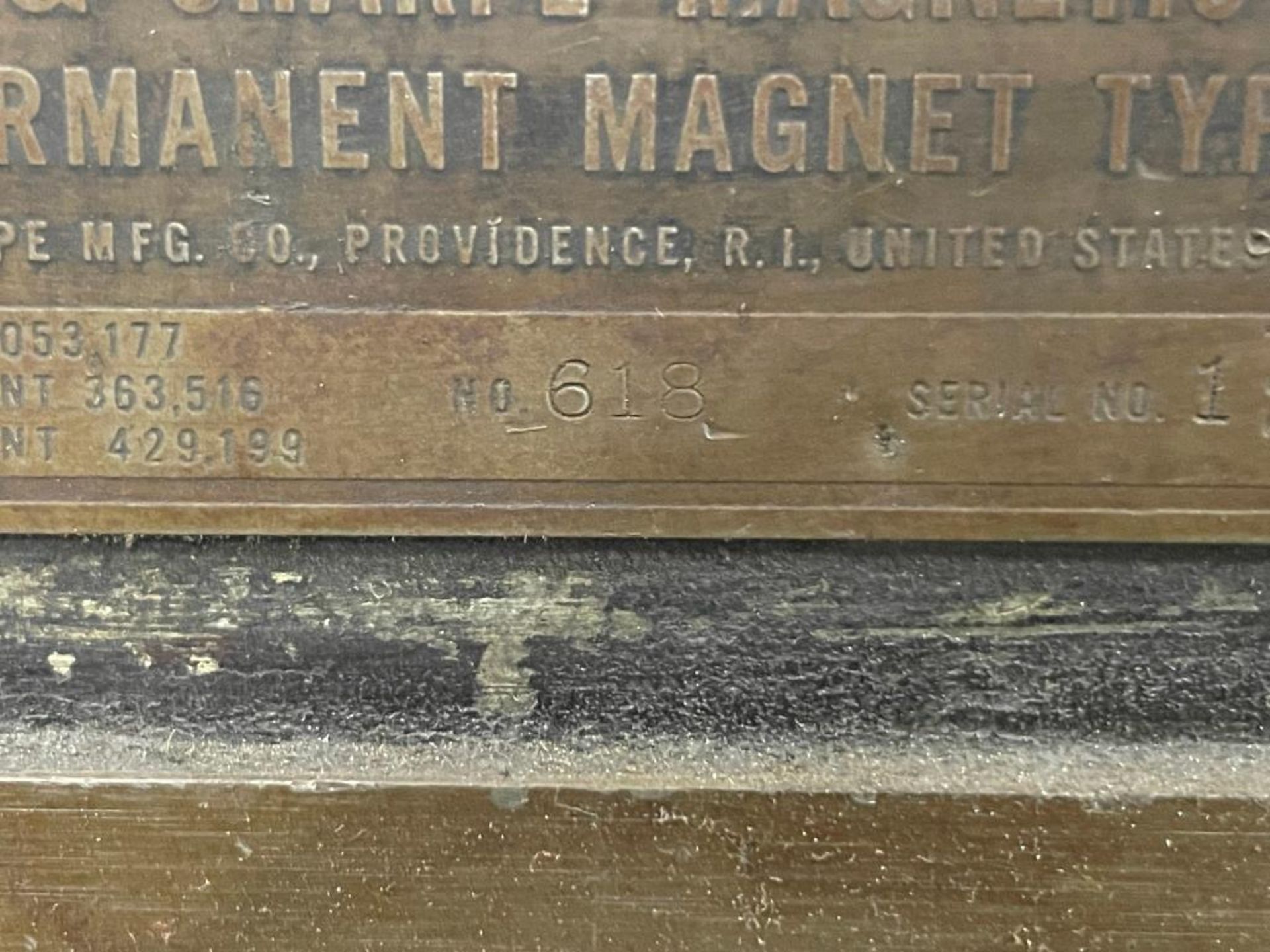 BROWN & SHARPE RECTANGULAR PERMANENT MAGNETIC BLOCK CHUCK BRAND/MODEL: NO. 613 LOCATION: WAREHOUSE Q - Image 3 of 3