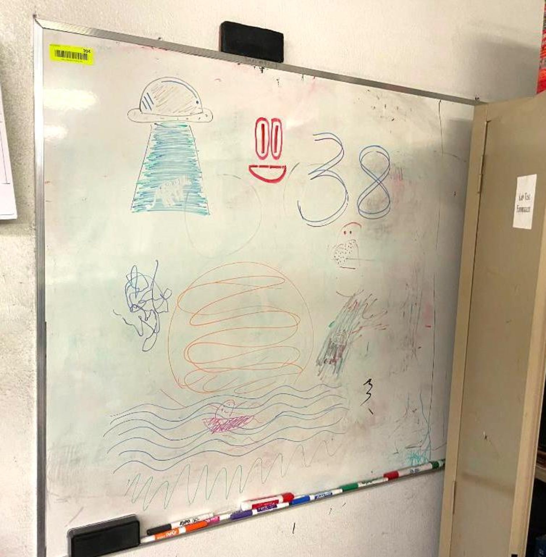 4' DRY ERASE BOARD SIZE: 48"X36" LOCATION: OFFICE QTY: 1