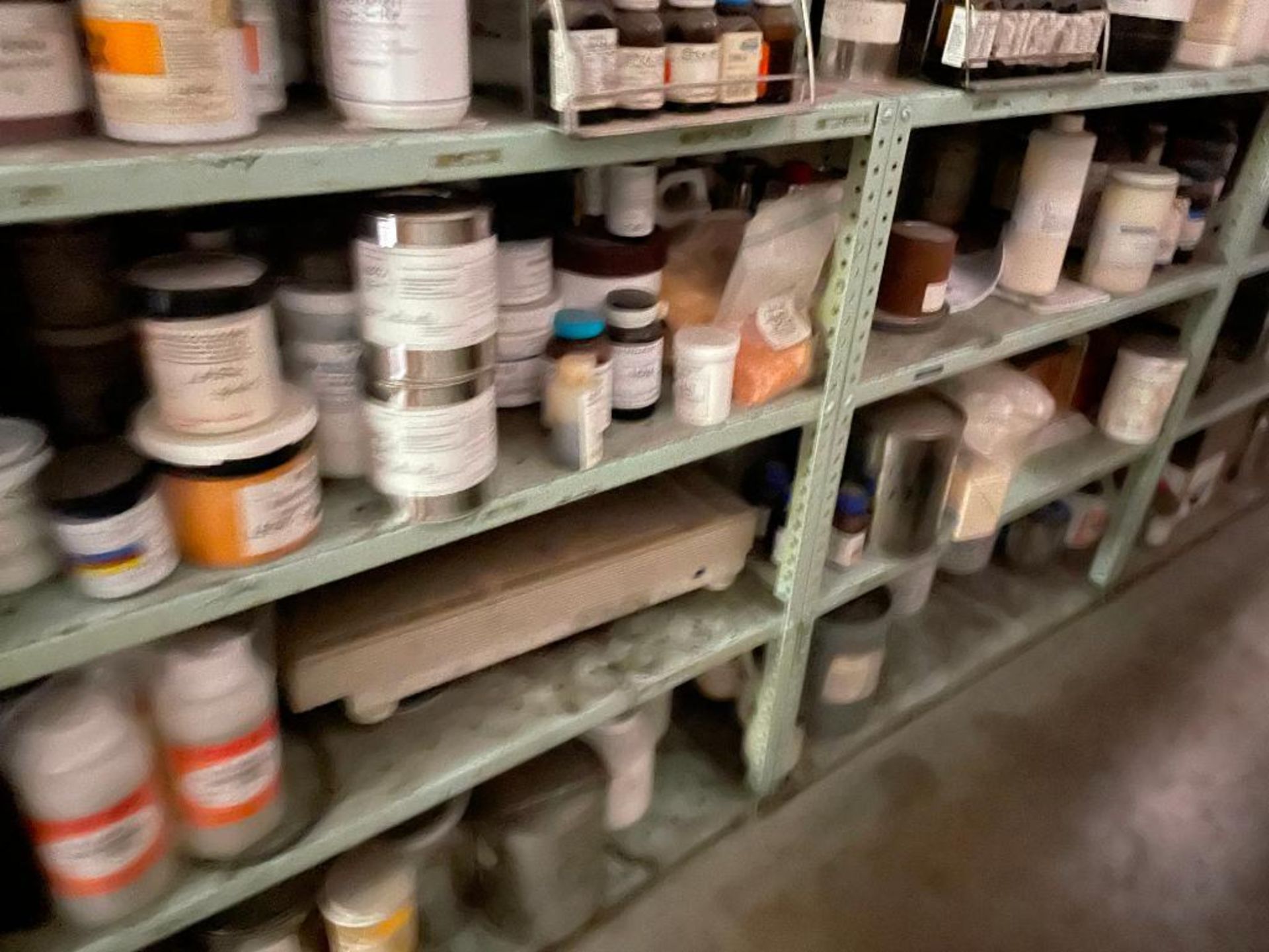 (10) 8-TIER METAL SHELVING UNITS W/ CONTENTS INCLUDED (SEE PHOTOS, VARIOUS PARTIAL PAINT CANS & ADDI - Image 11 of 17