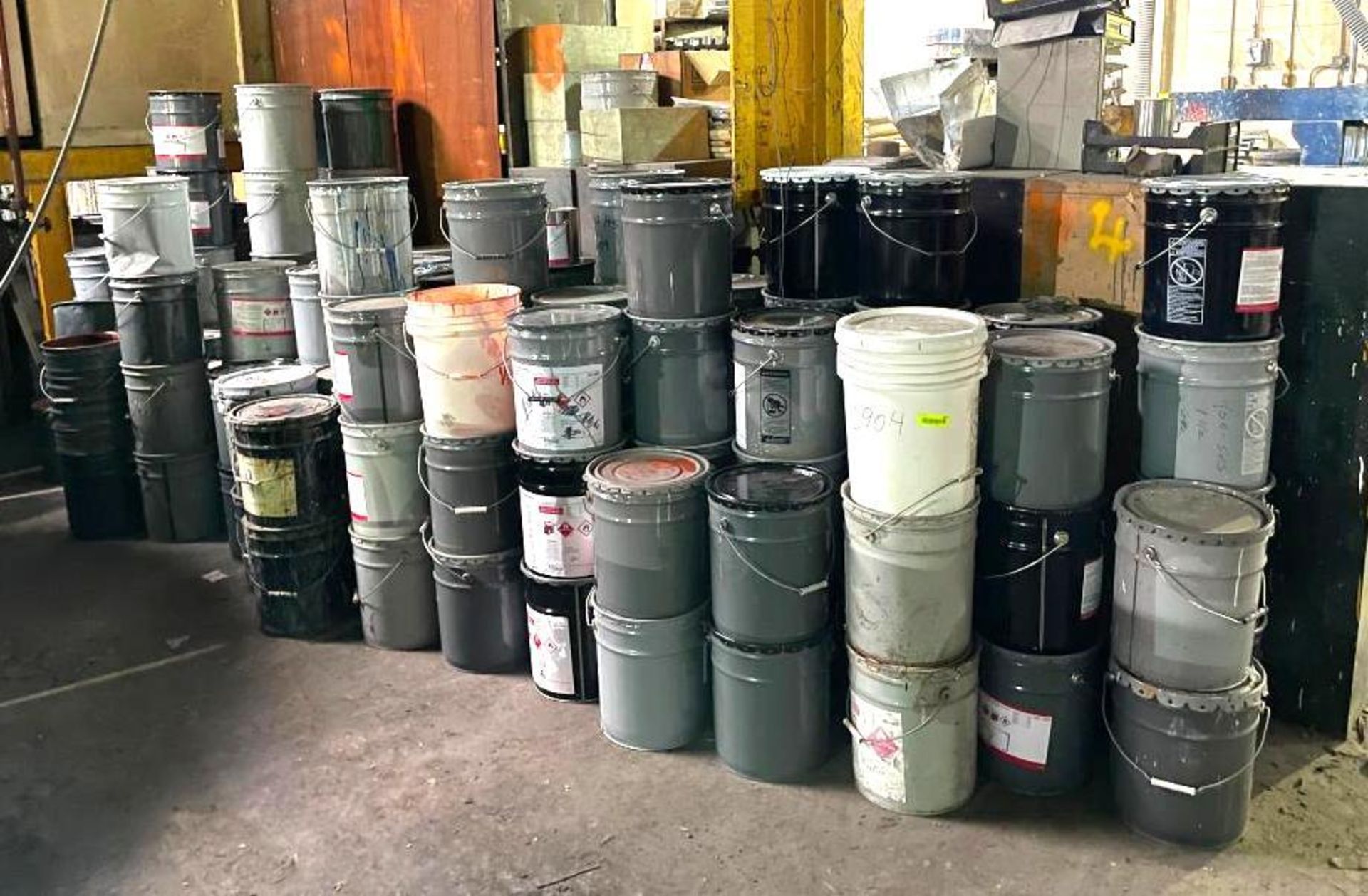 ASSORTED BUCKETS OF PAINT LOCATION: MIXER ROOM QTY: 1