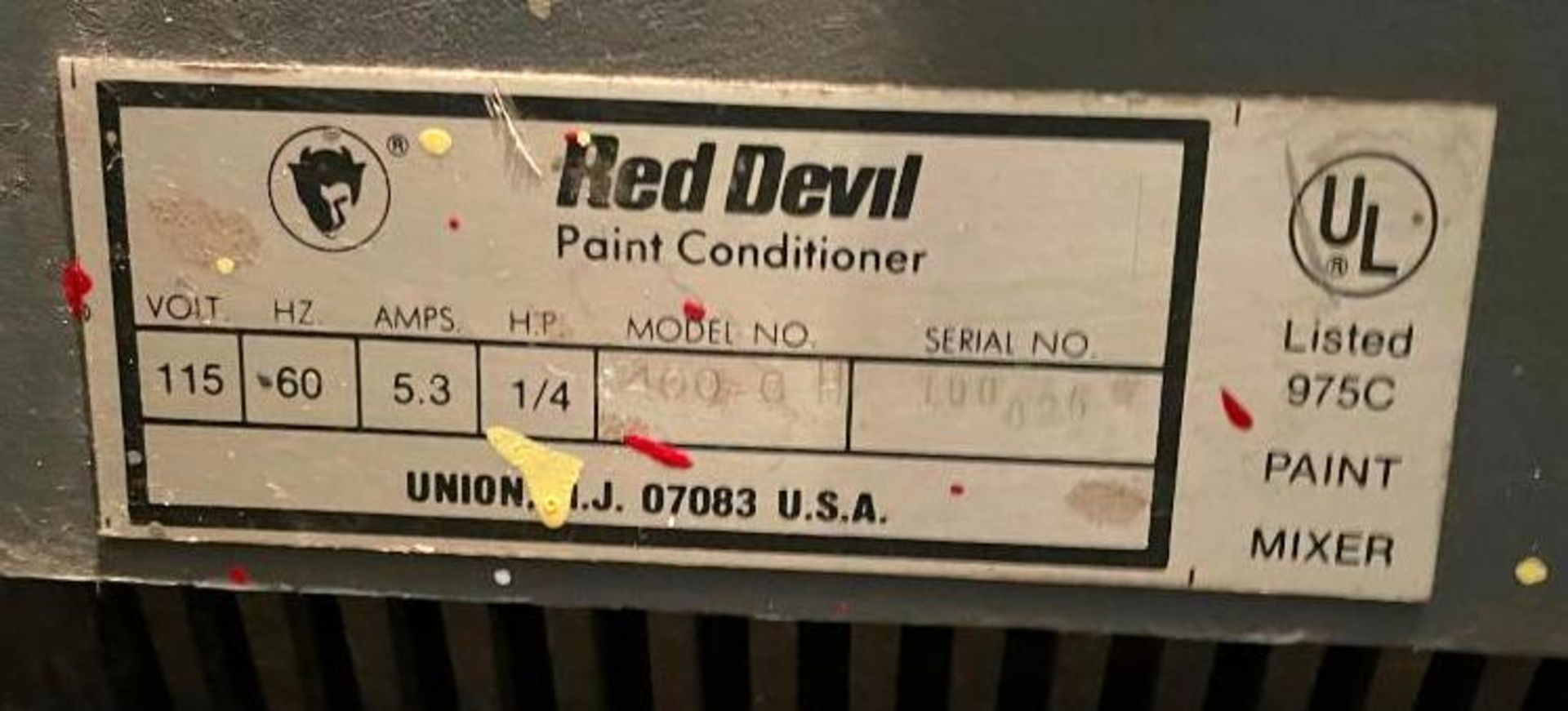 RED DEVIL 5400 TWIN-ARM PAINT SHAKER/ MIXER BRAND/MODEL: RED DEVIL 5400 INFORMATION: 115V, 60HZ, 5.3 - Image 8 of 9