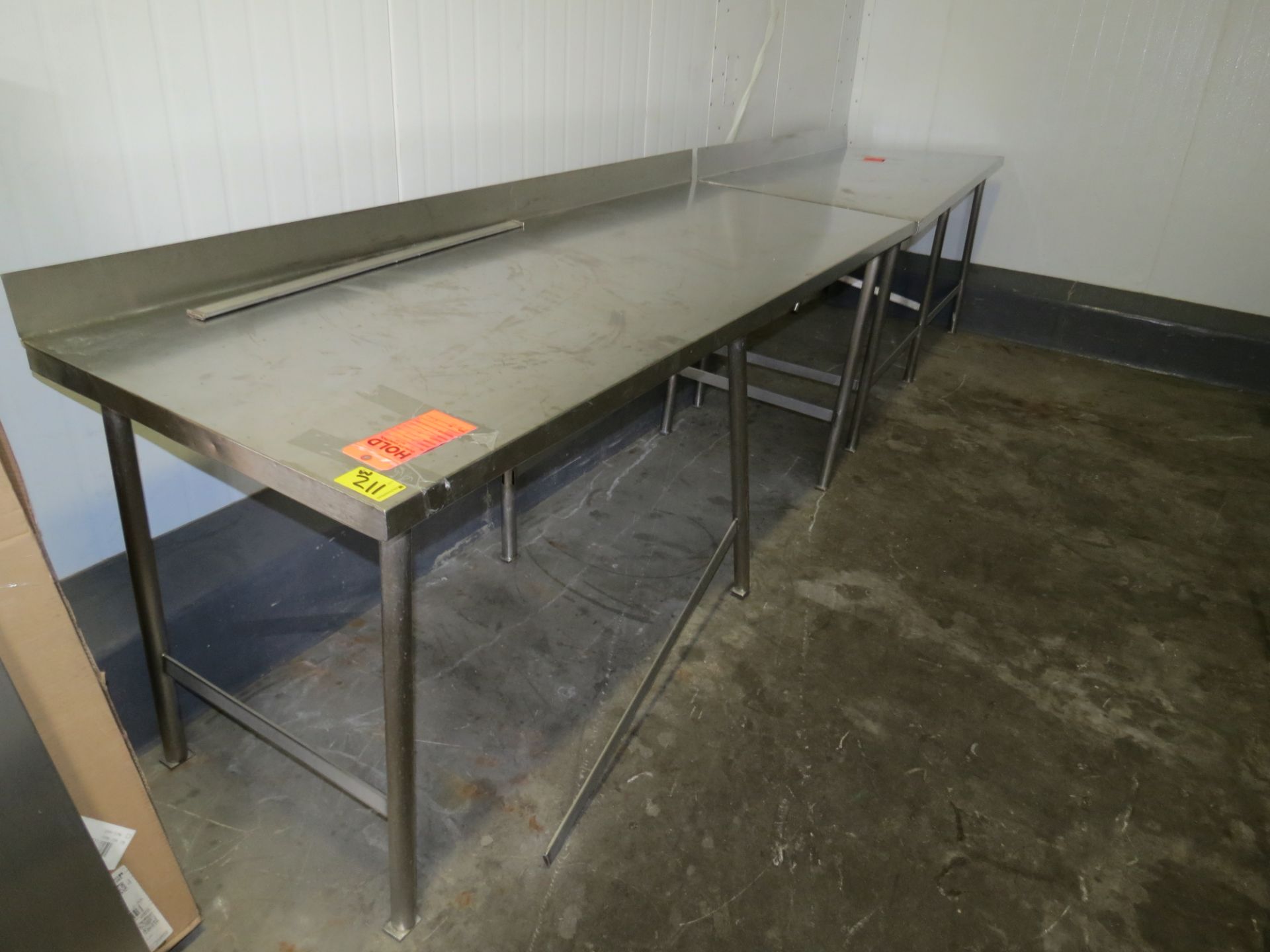 Lot of Damaged Stainless Steel Tables, Trays & Sanitizer Dispensers - Image 2 of 4