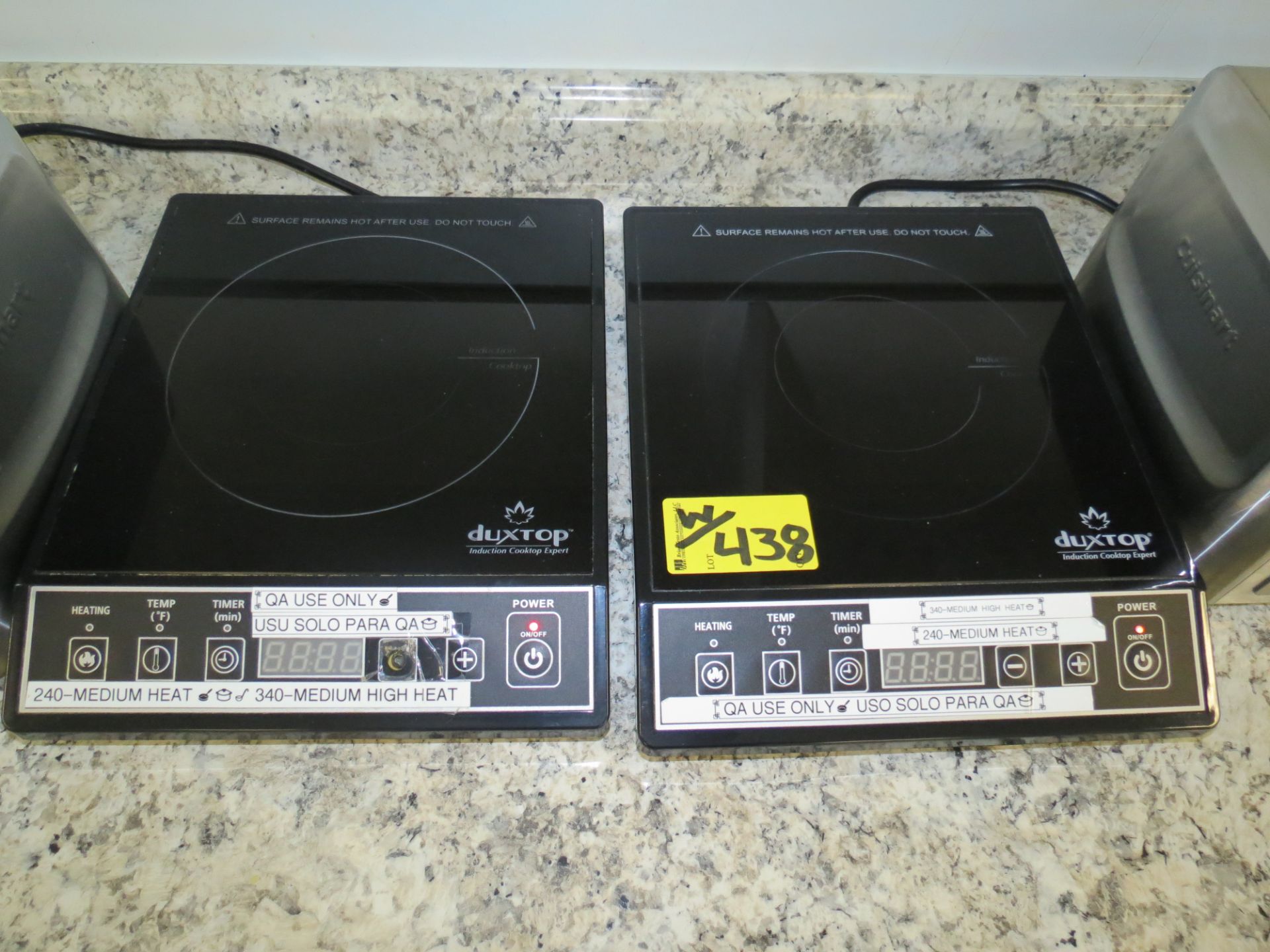 Lot Lunchroom Appliances (2)-Panasonic Microwaves, (2)-DuxTop Electric Cook Tops, (2)-Cuisinart - Image 3 of 5