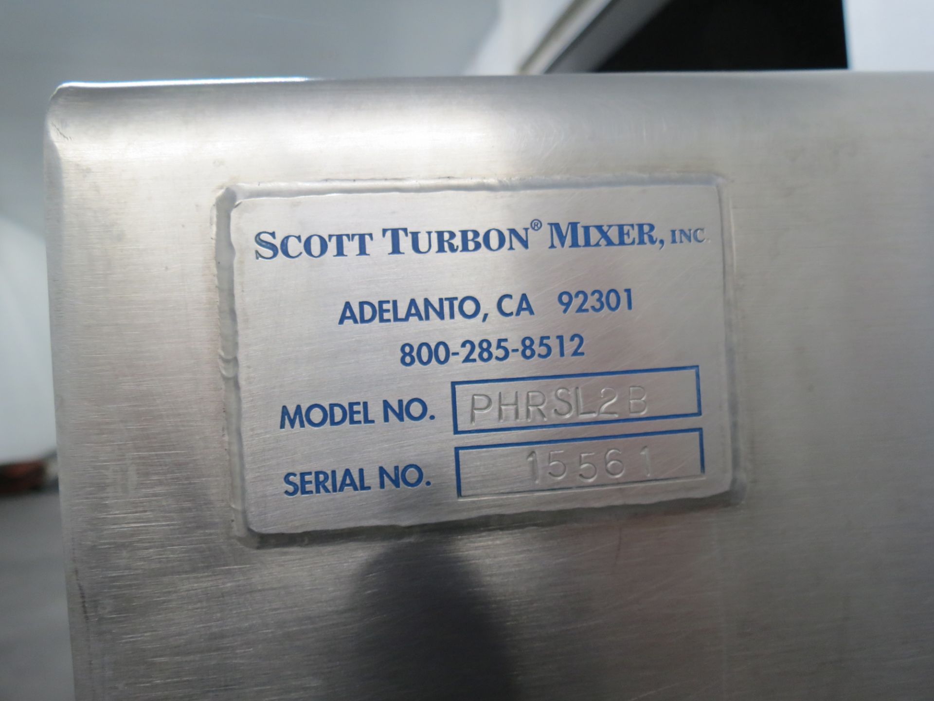 Scott Turbon Mixer Model PHRSL2B High Shear Mixer with 100 Gallon Stainless Steel Tank SN: 15561 ( - Image 2 of 2