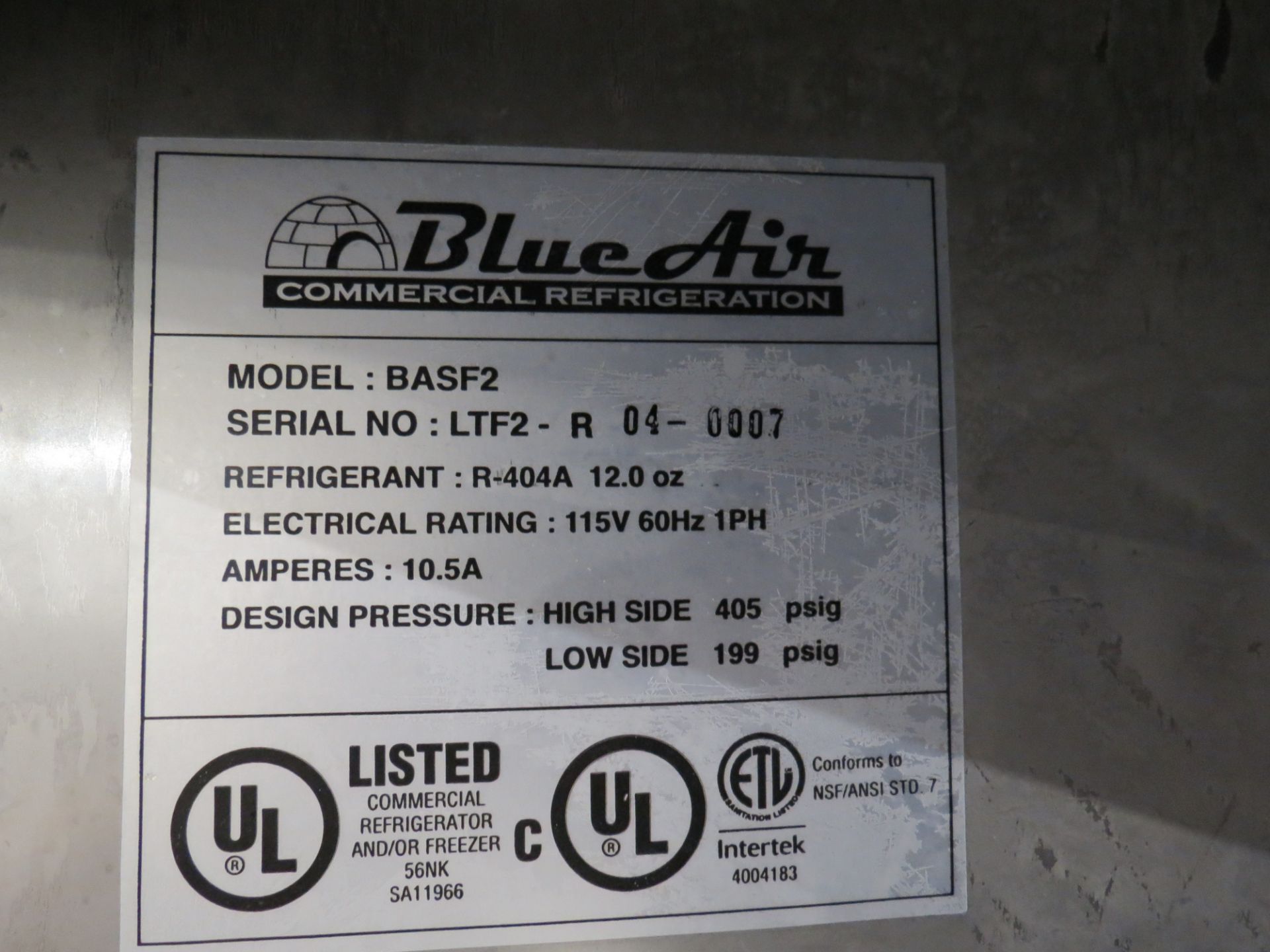 Blue Air Stainless Steel Model BASF2 Commercial Refrigerator and/or Freezer with Digital Control - Image 4 of 4