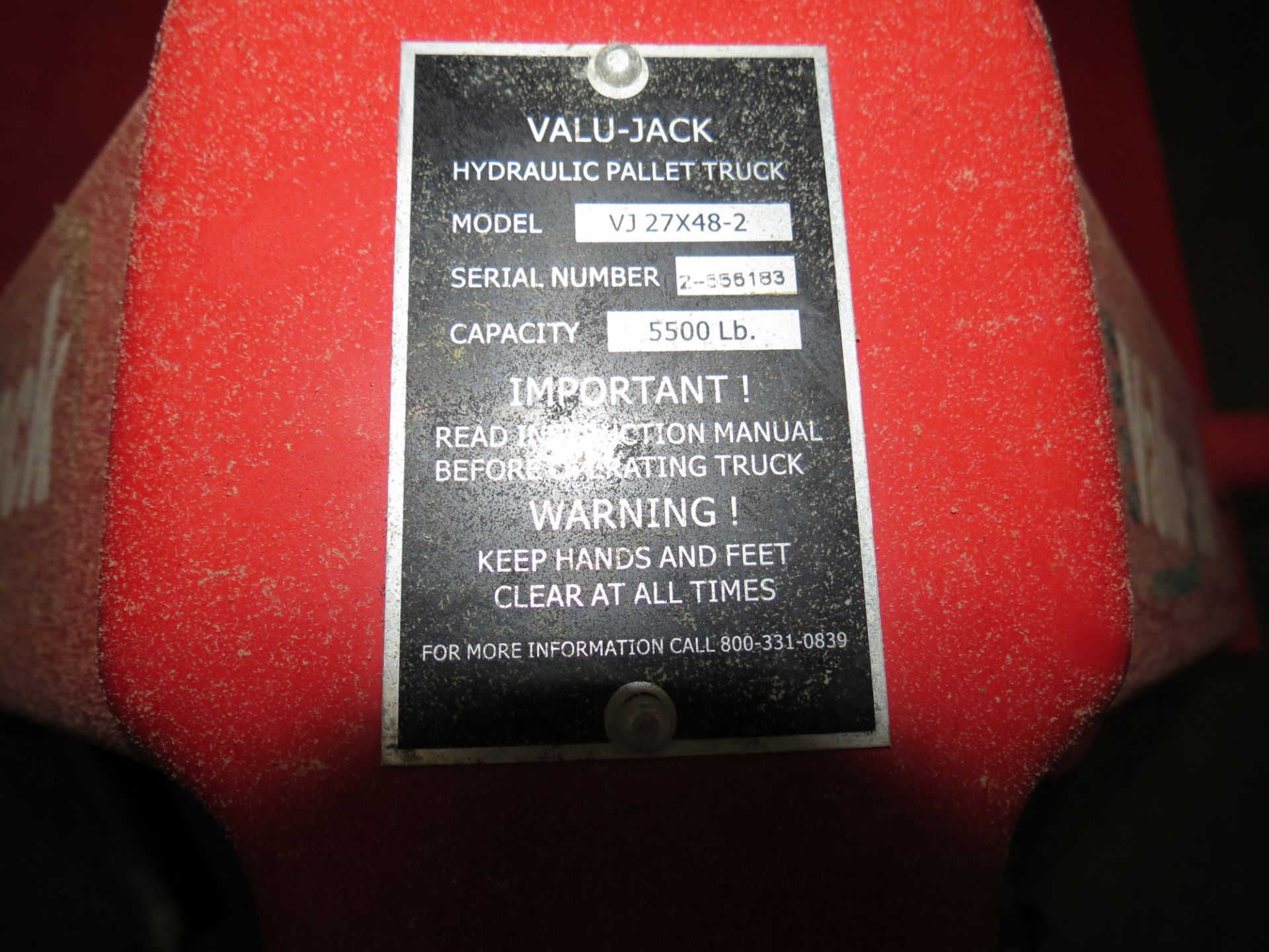 Value Jack 5500 lbs. Pallet Jack - Image 2 of 3