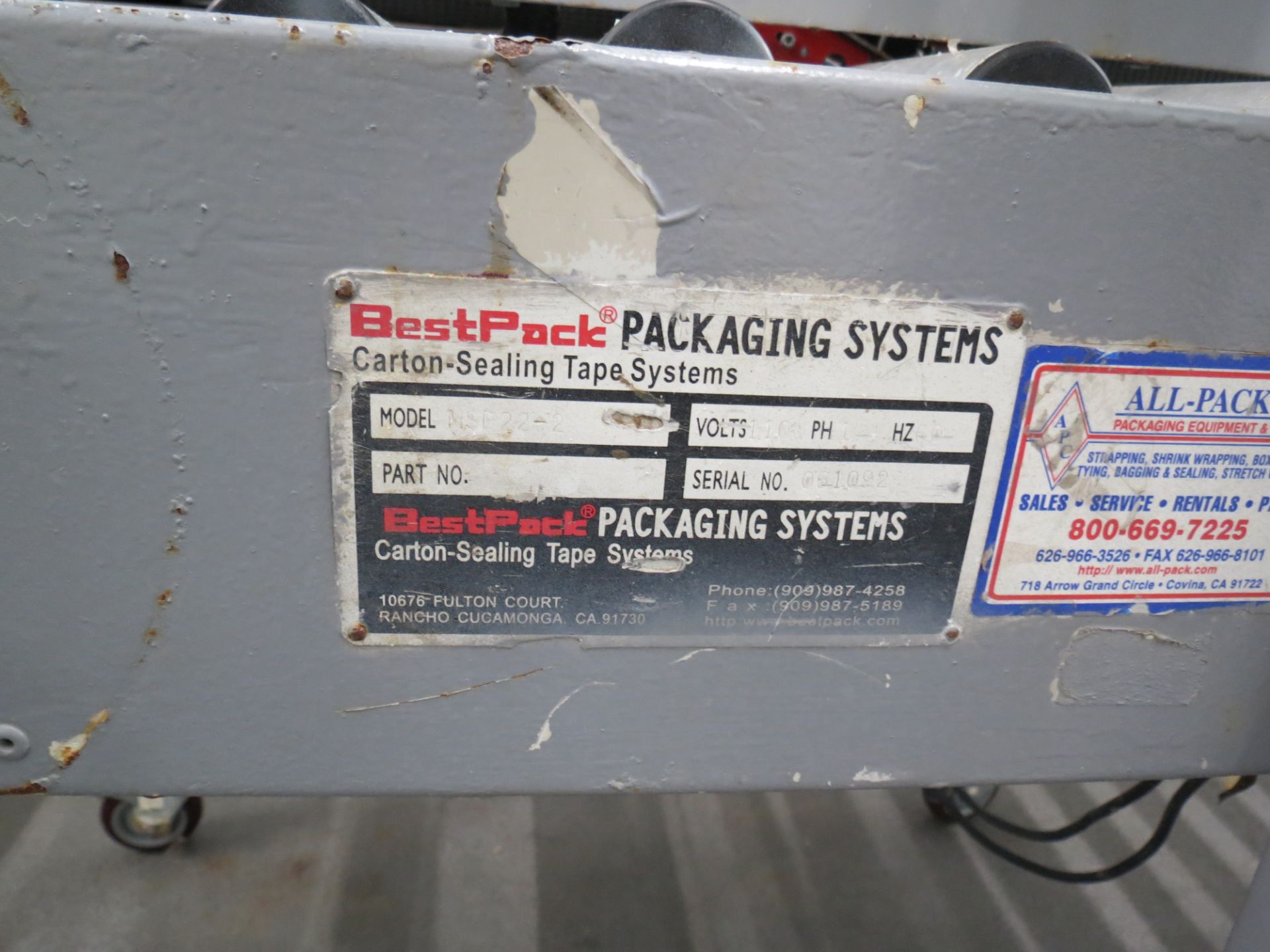 Best Pack Model MSD22-2 Carton Sealing Tape Machine - Image 2 of 4