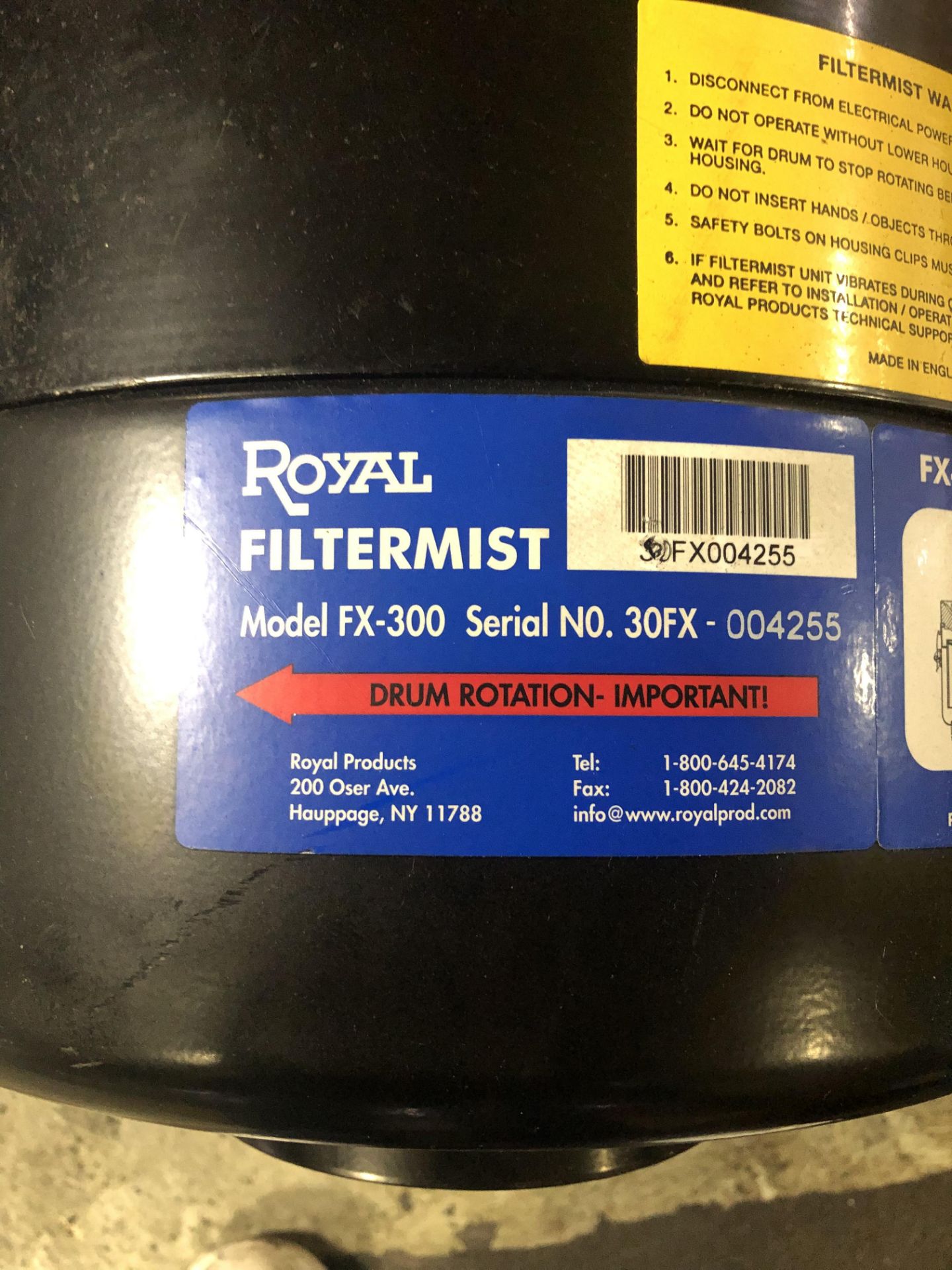 Lot (2) Royal Filtermist Units, (1)#FX-300 & (1) #FX-1200 - Image 4 of 7