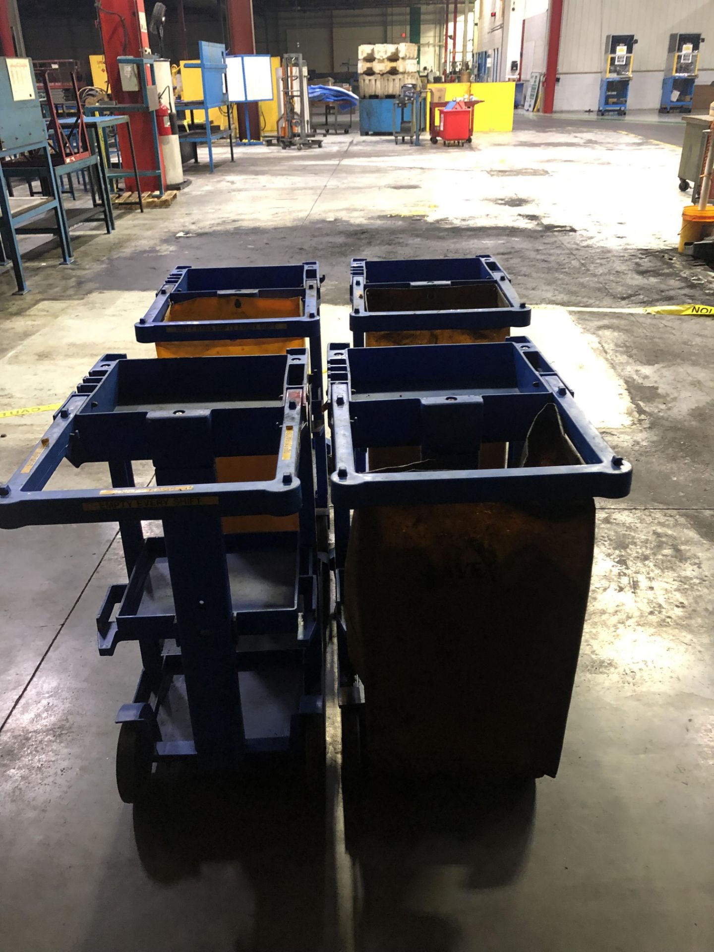 Lot of 4 Plastic Cleaning / Utility Carts - Image 2 of 4
