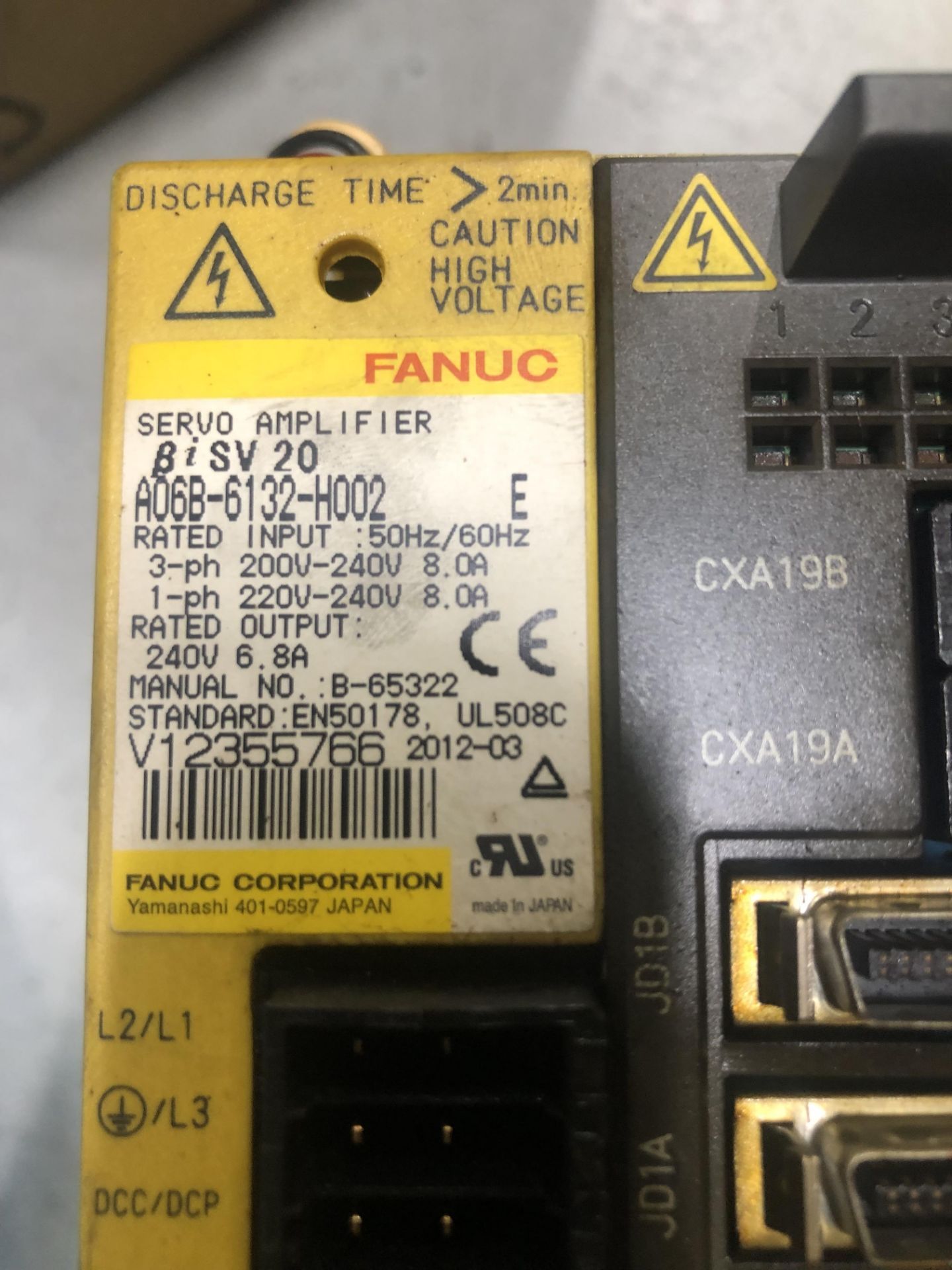 Fanuc Servo Amplifier, A06B-6132-H002, Ser E - Image 4 of 4