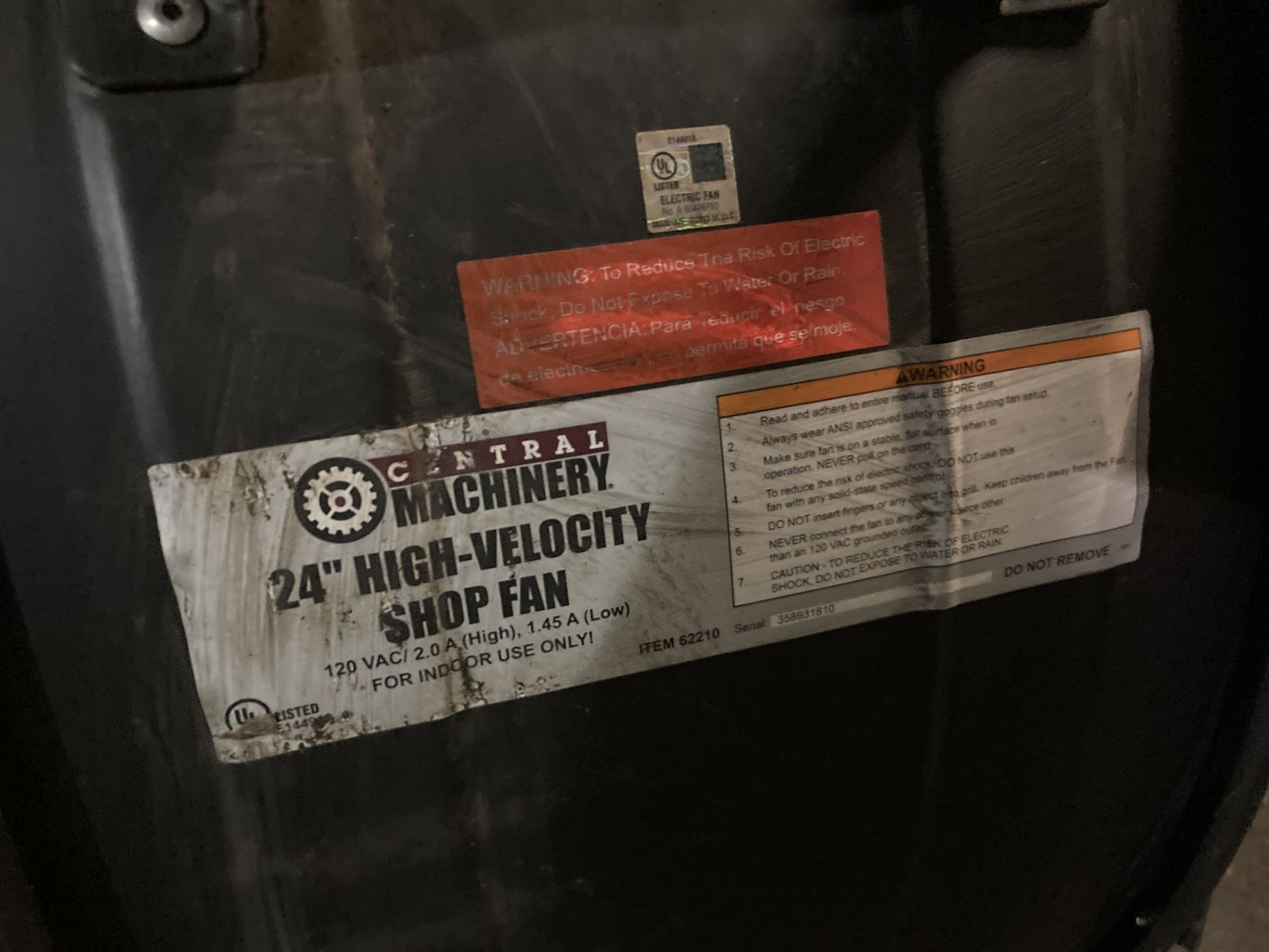 (5) 24" High Velocity Shop Fans - Image 5 of 5