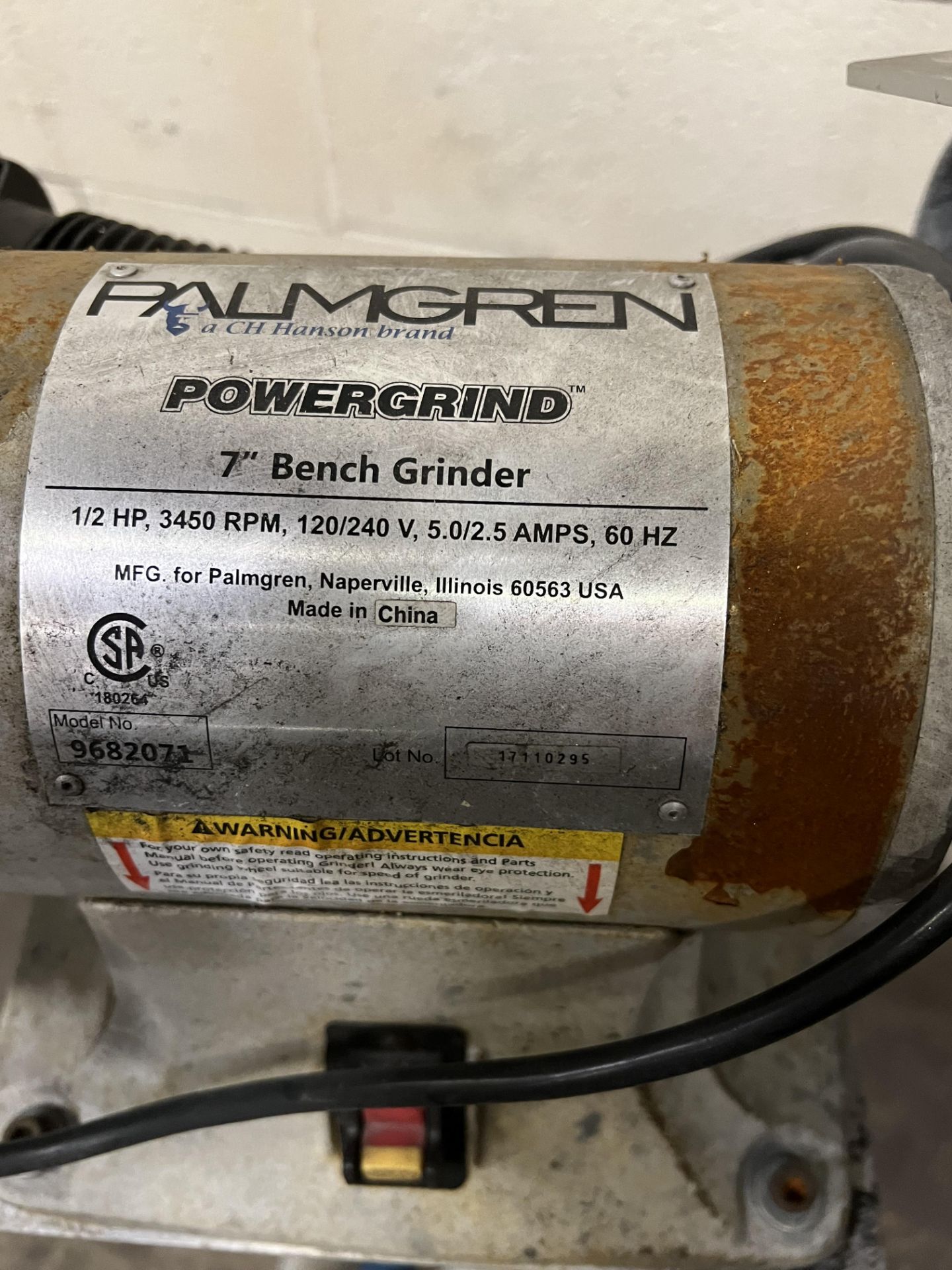 7" Palmgren D.E. Bench Grinder - Image 2 of 6