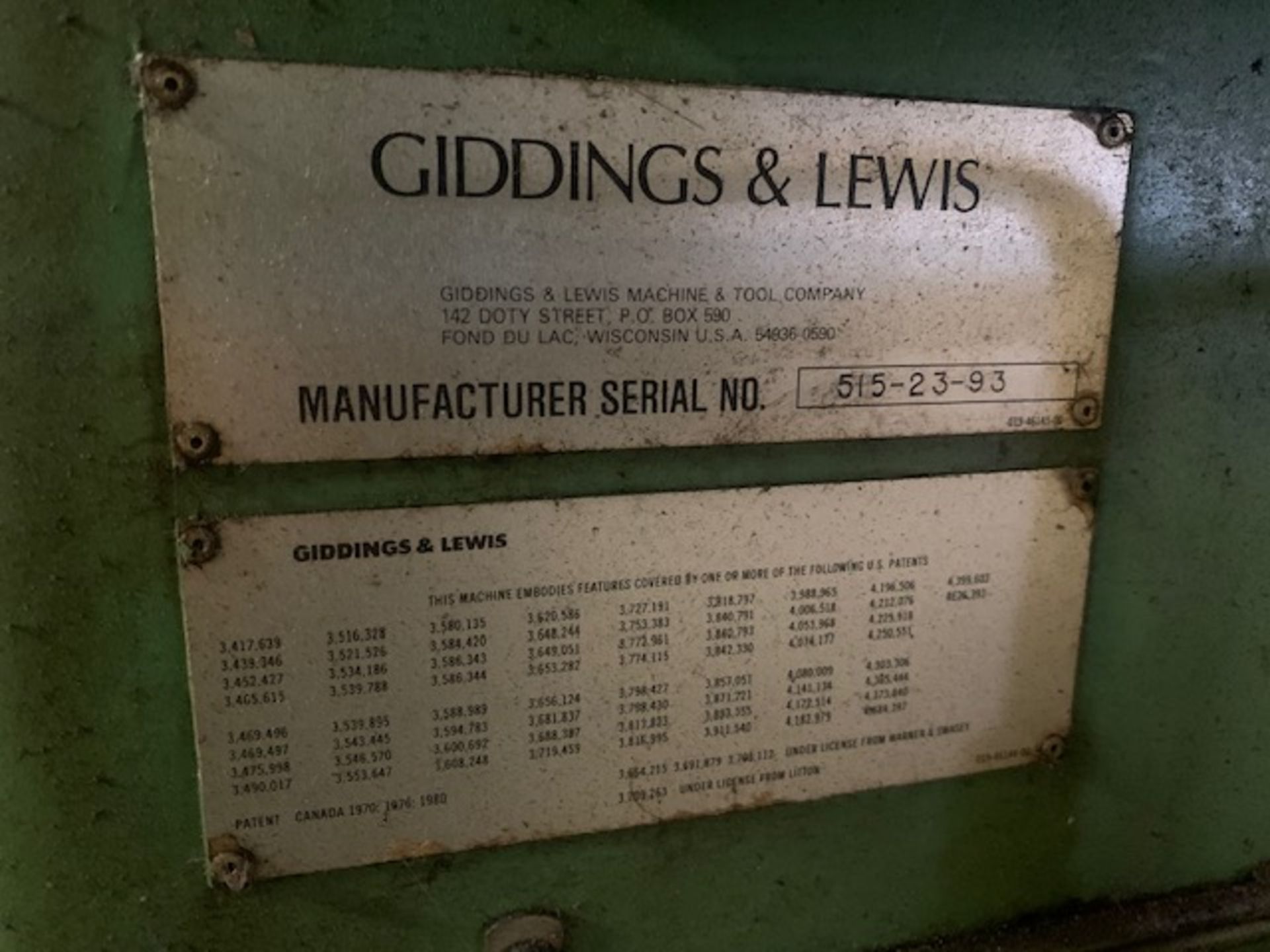 84" Giddings & Lewis CNC VTL - Image 12 of 13