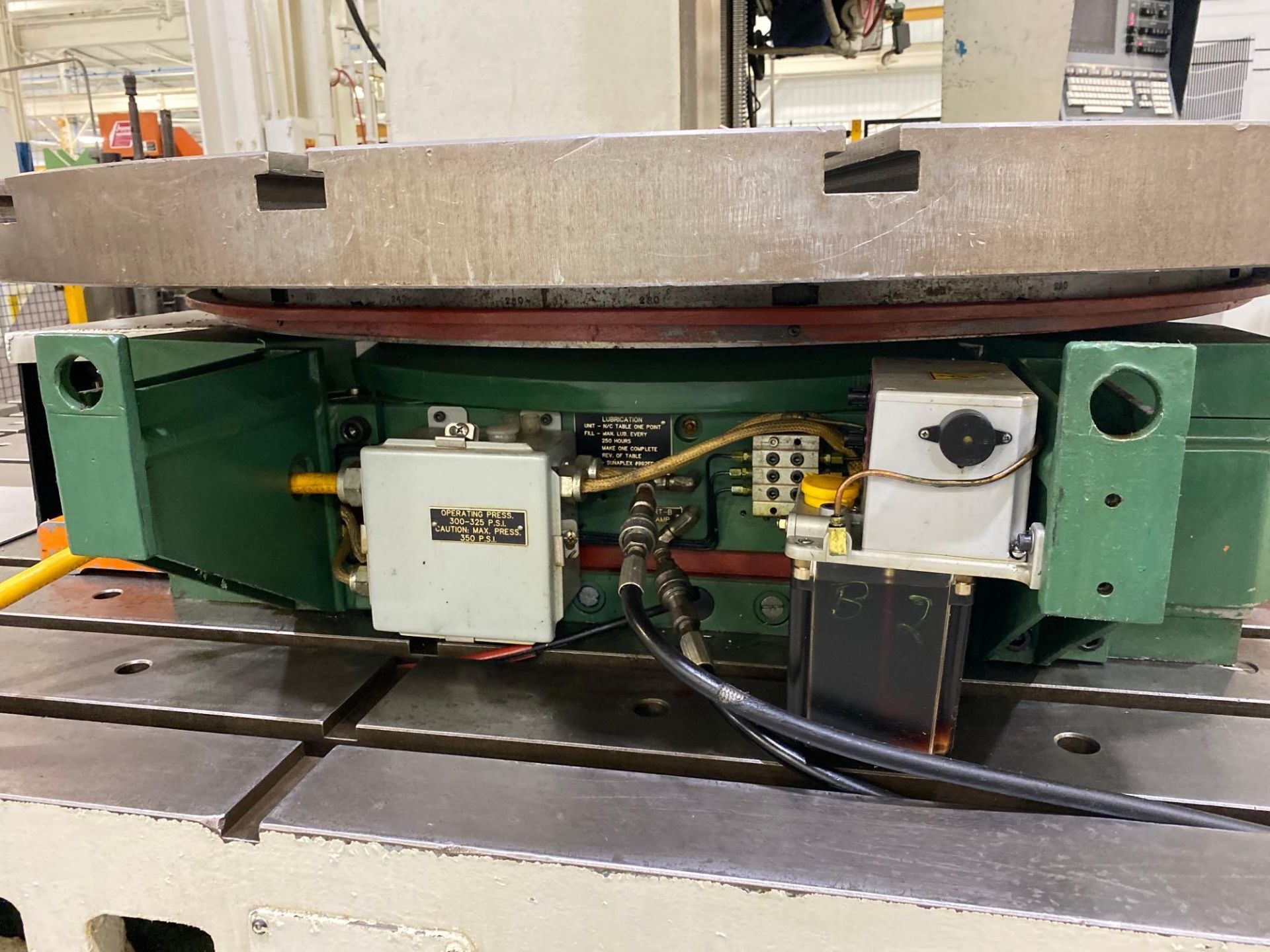 48in Dia. NC Rotary Table w/ Siemens Servo Motor on 6in G & L CNC HBM - Image 2 of 7