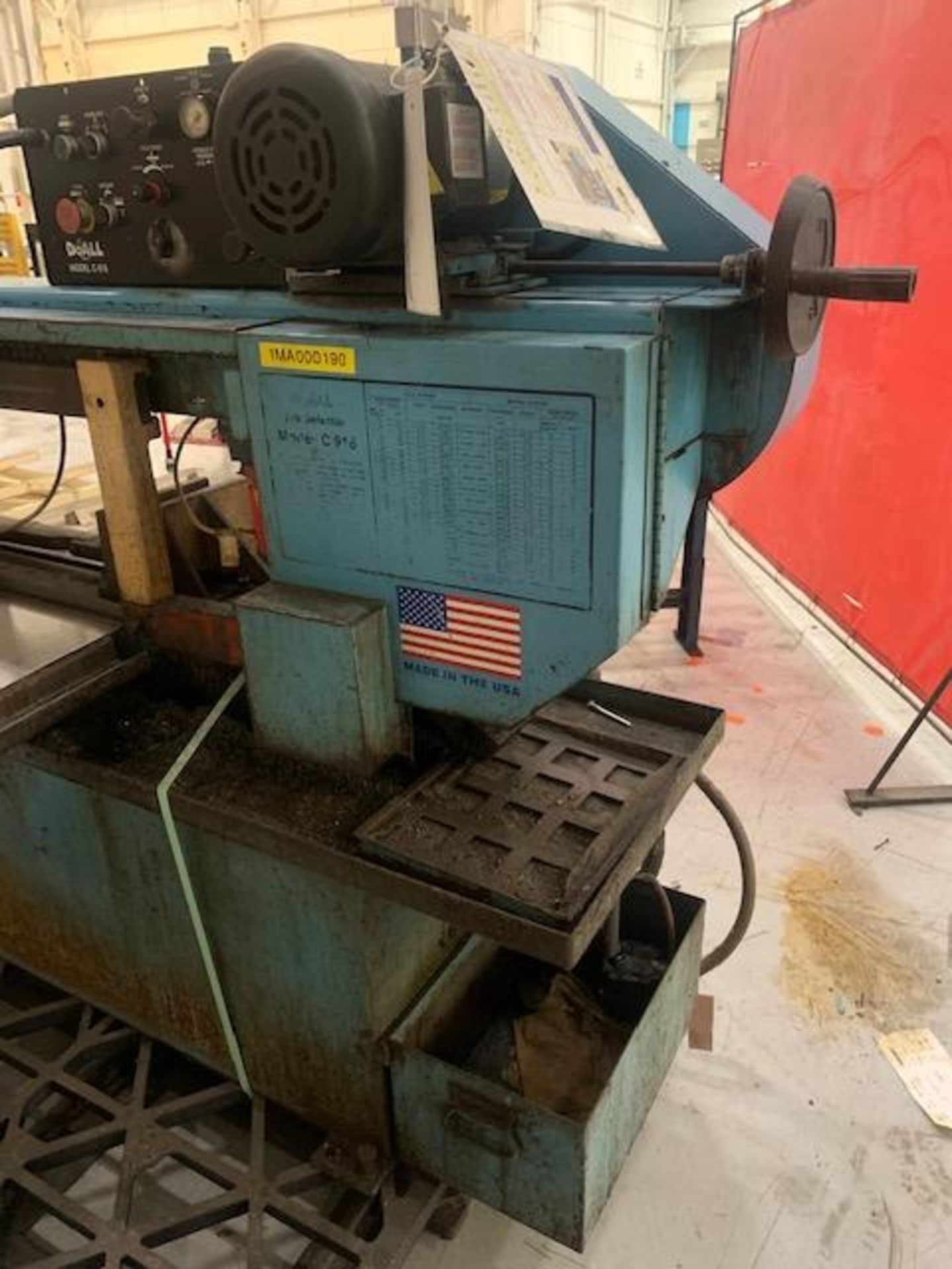 DoAll Mod# C916-M Horizontal Bandsaw w/ 5ft Roller Table, 2 HP - Image 8 of 9
