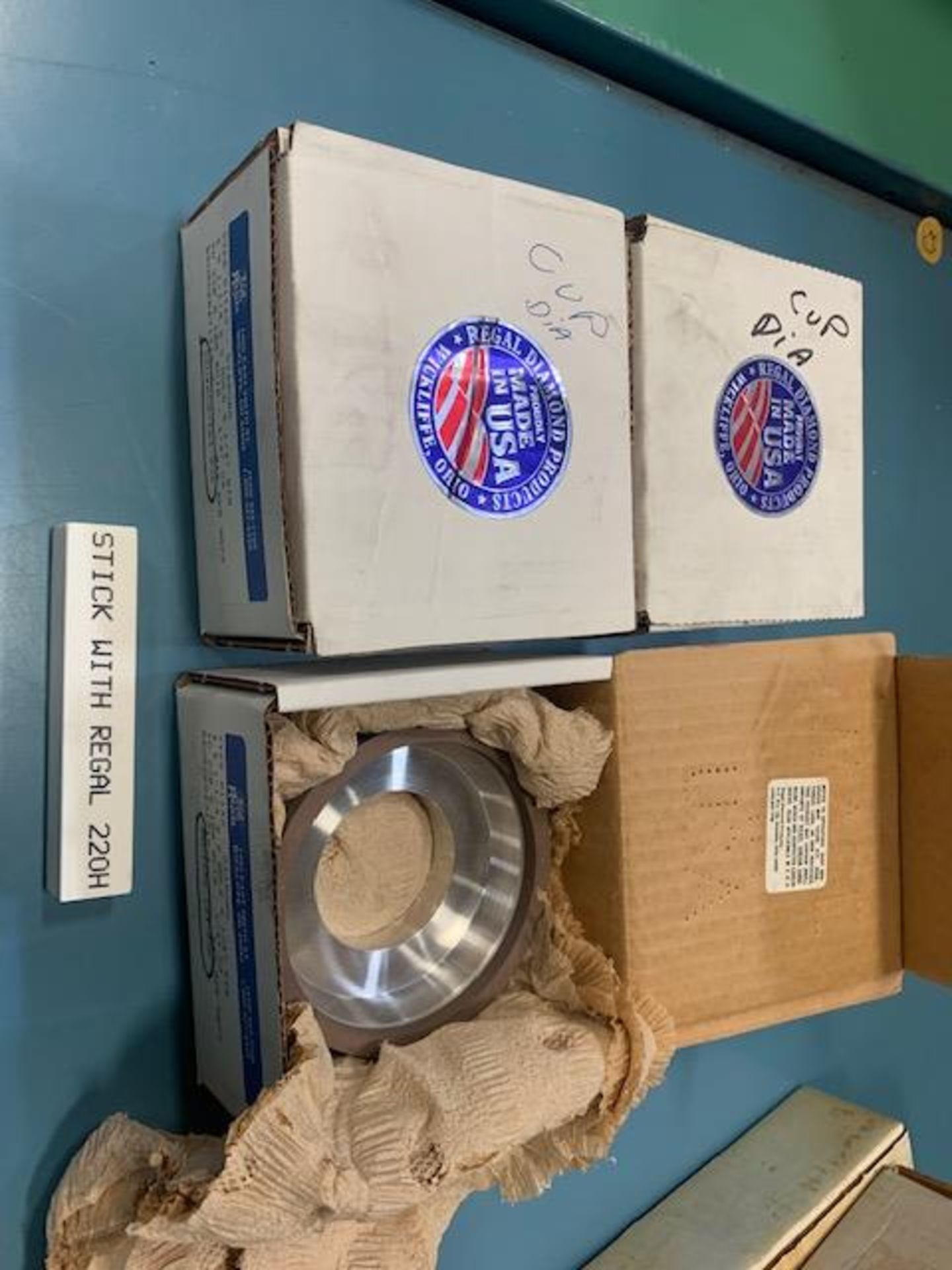 Lot of 3 - NEW IN BOX Regal Diamond Cup Wheels, D11A2, 4inx1-1/4x2 Arbor, .250in RimM50-104-036