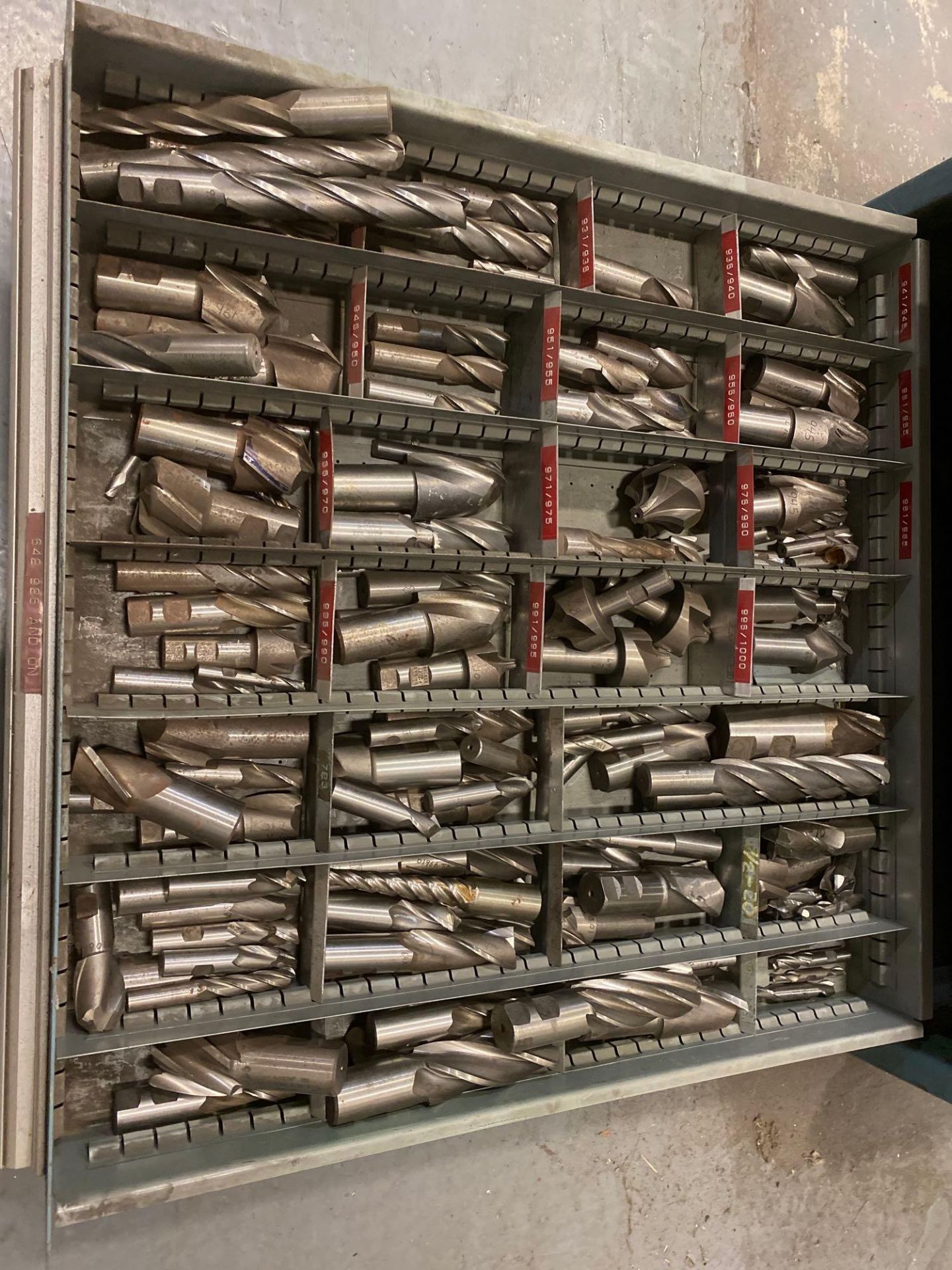 10 Drawer Nu-Era Cabinet w/ End Mills of Various sizes and types - Image 11 of 11