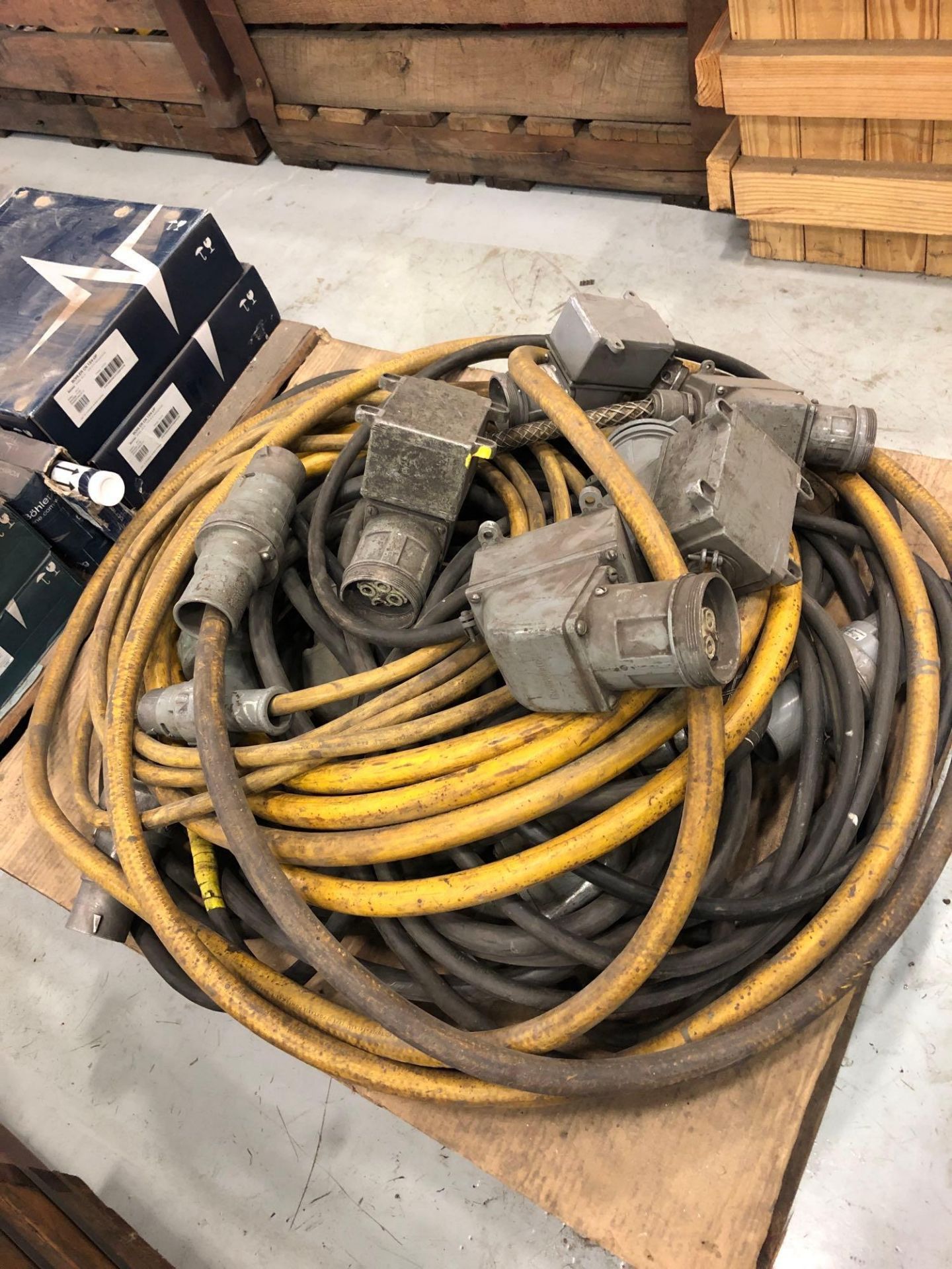 Lot of Electrical Cables w/ Connectors, Some Male & Female Connectors