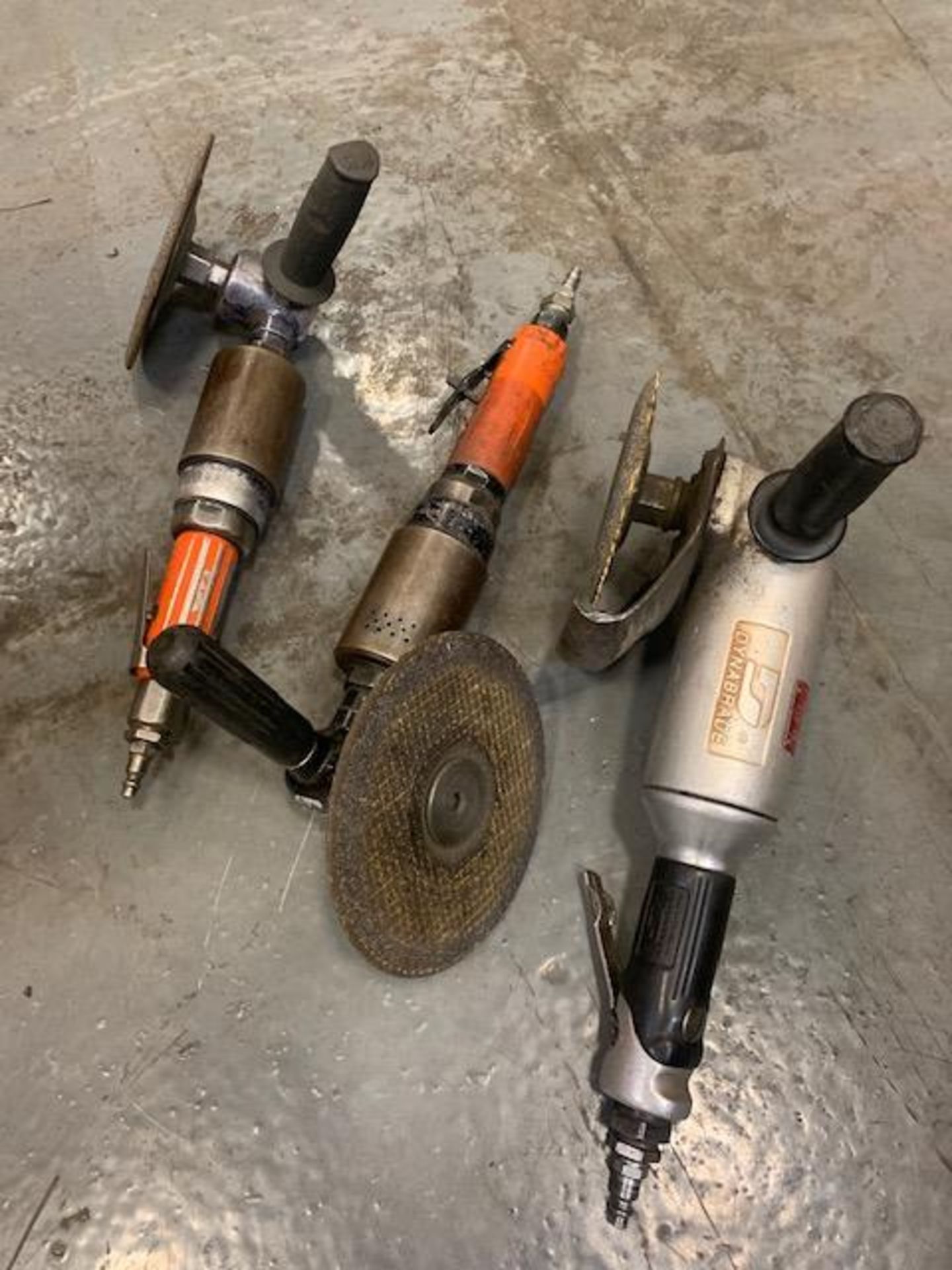 Lot of 3 Pneumatic Disc Grinders