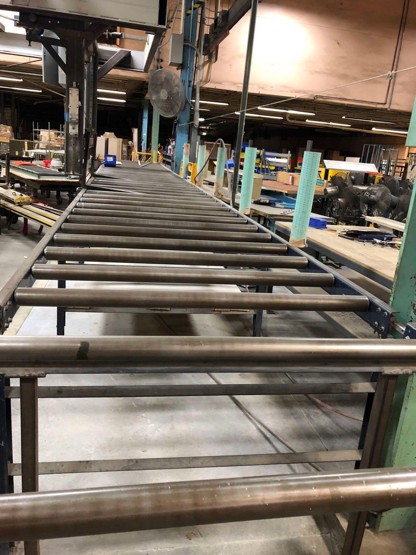 3 Sections 54" Wide Roller Conveyor, 2-1/2" Rollers, 12" CC's - Image 6 of 9