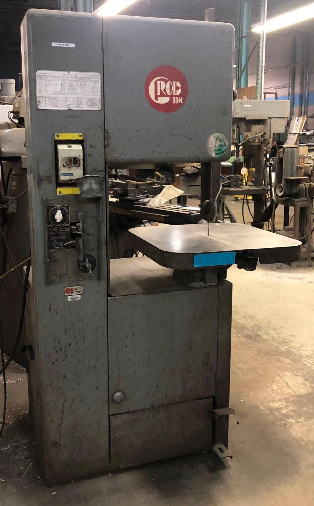 18" Grob Vertical Bandsaw #NS18 - Image 4 of 6