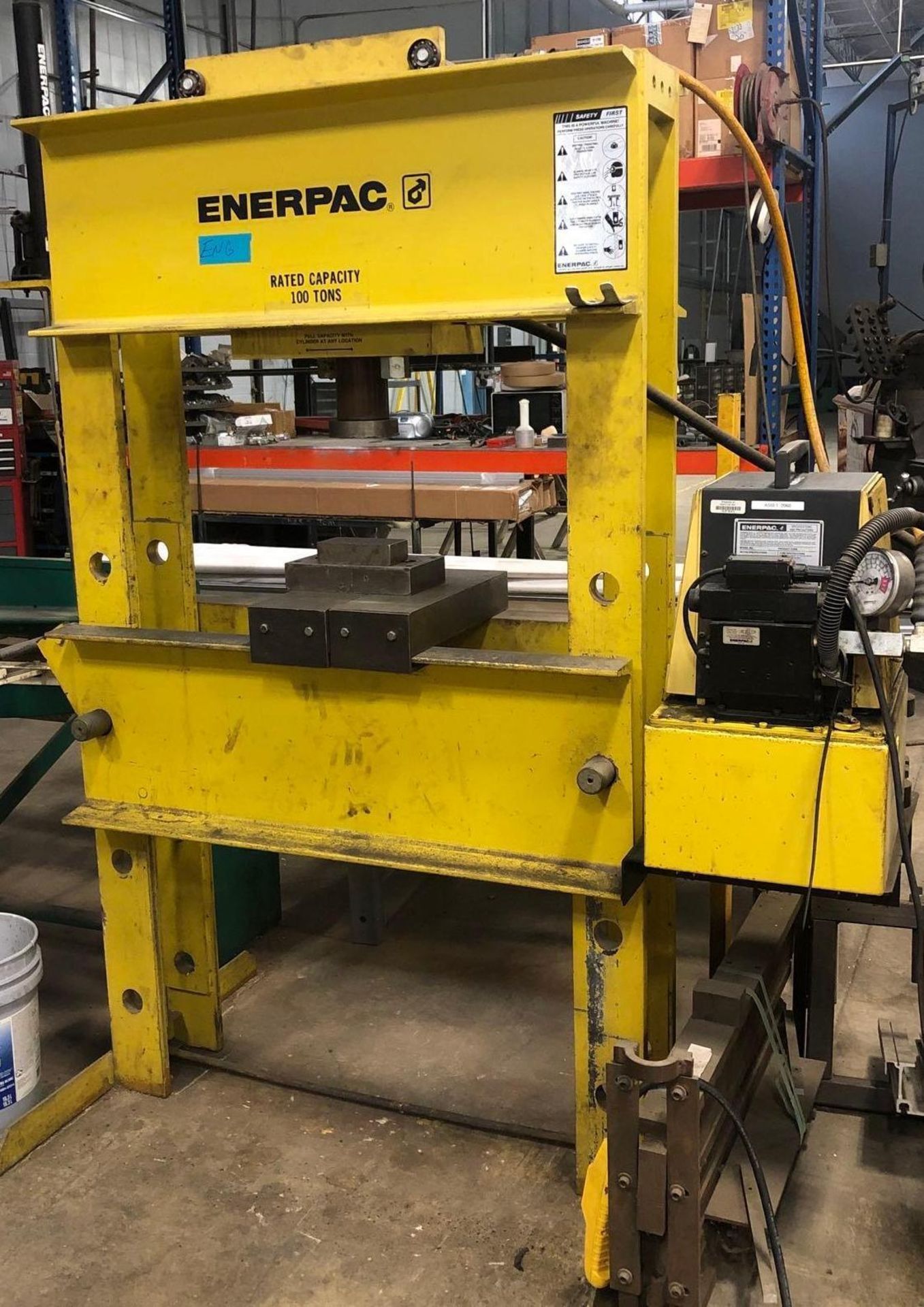 100 Ton Enerpac H Frame Hydraulic Press