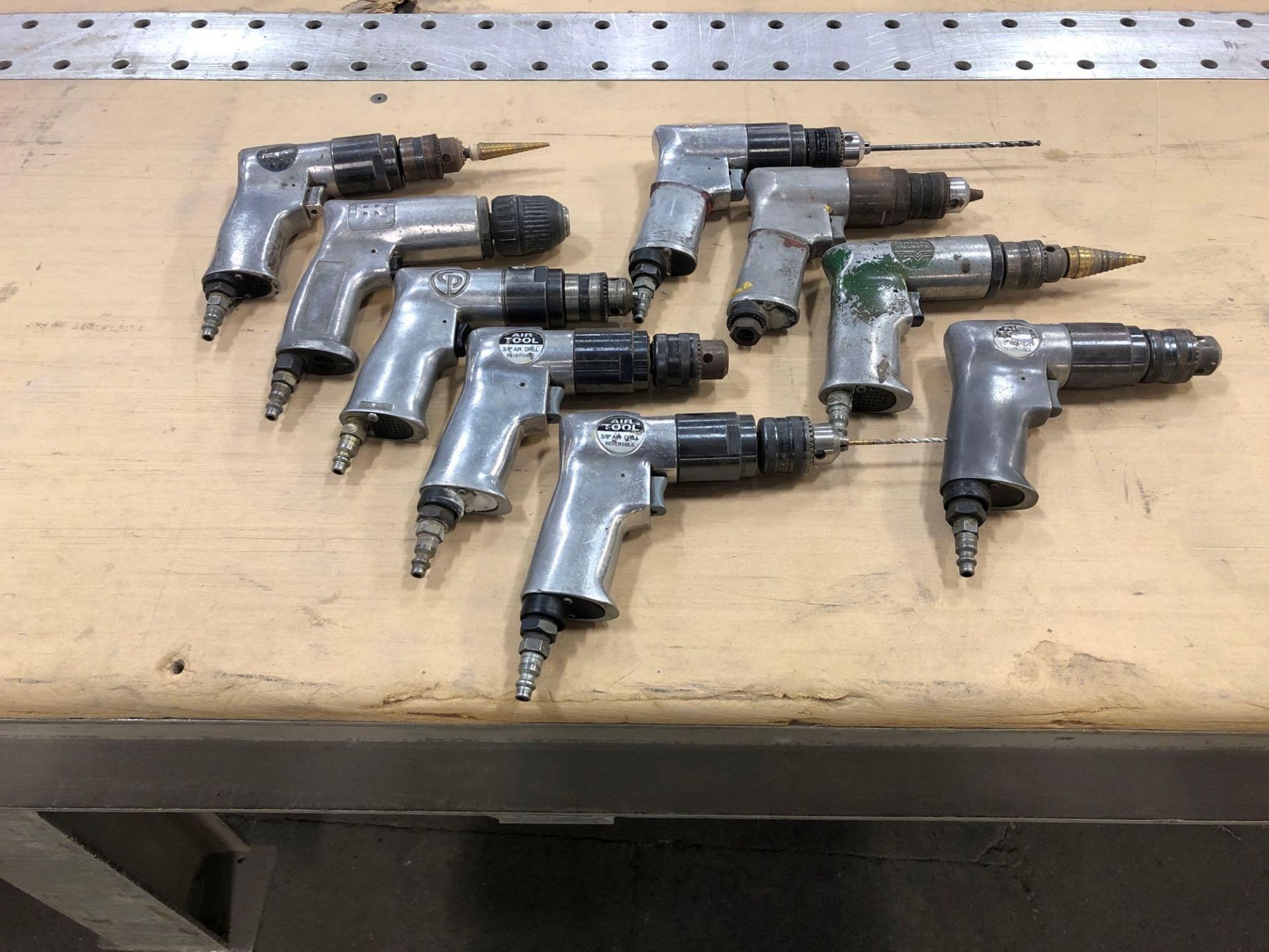 Lot of (9) Misc. Pneumatic Hand Drills - Image 2 of 6